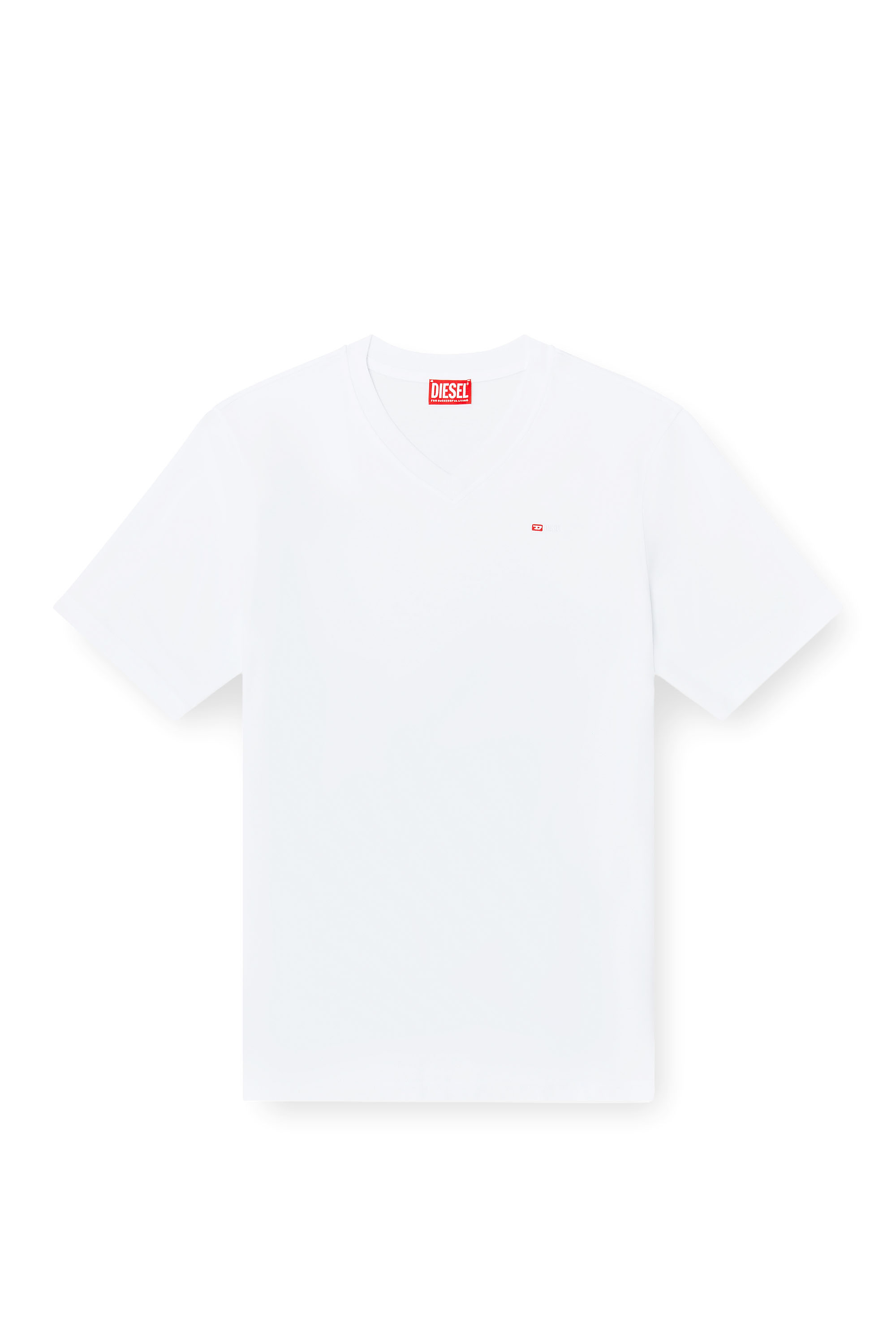 Diesel - T-ADJUST-V-MICRODIV, Herren T-Shirt mit V-Ausschnitt und Mikro-Logo-Stickerei in null - 3
