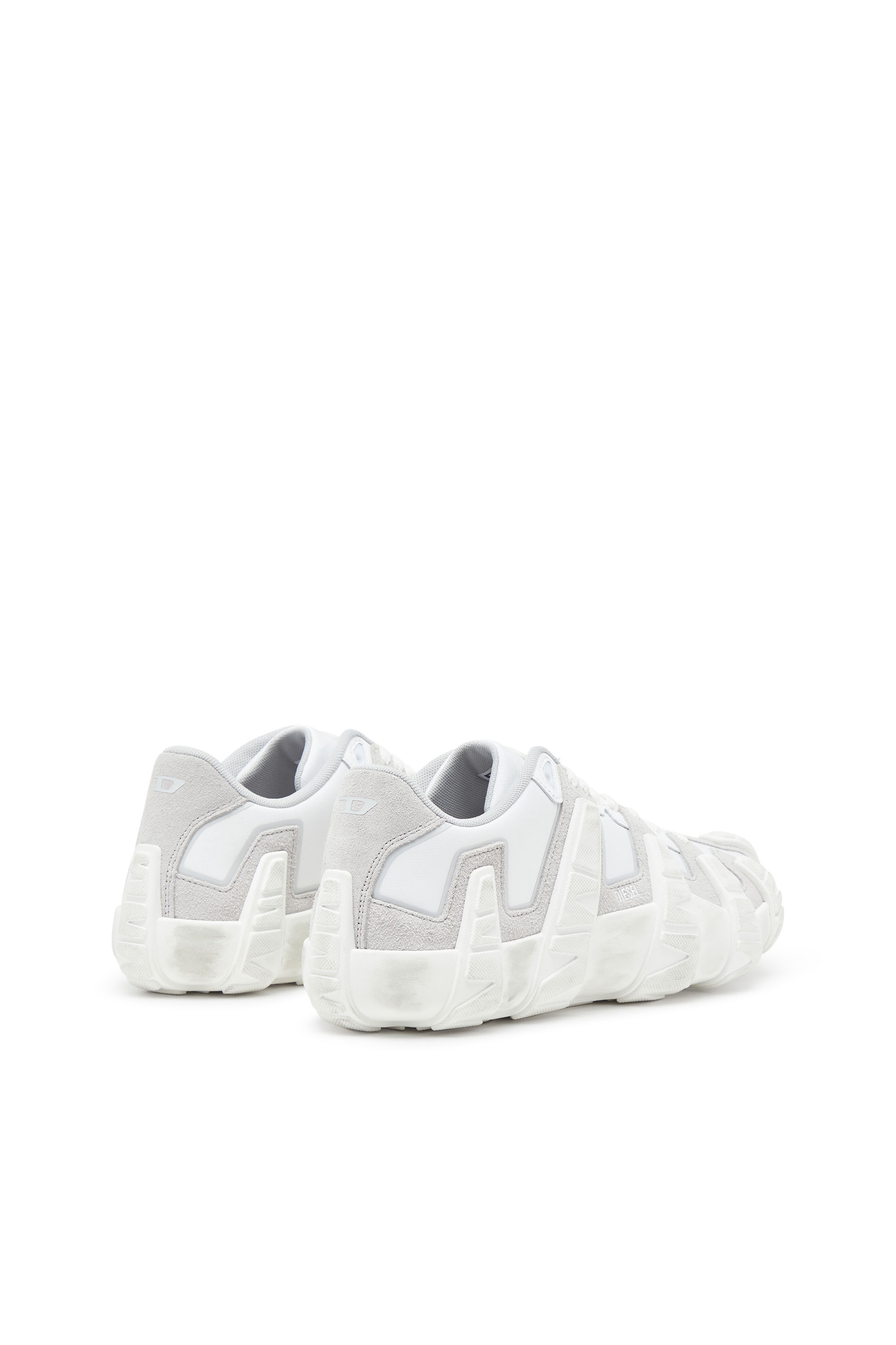 Diesel - S-D-GRIFFE LOW, Herren S-D-Griffe - Turnschuhe aus Nylon in Weiss/Grau - 4