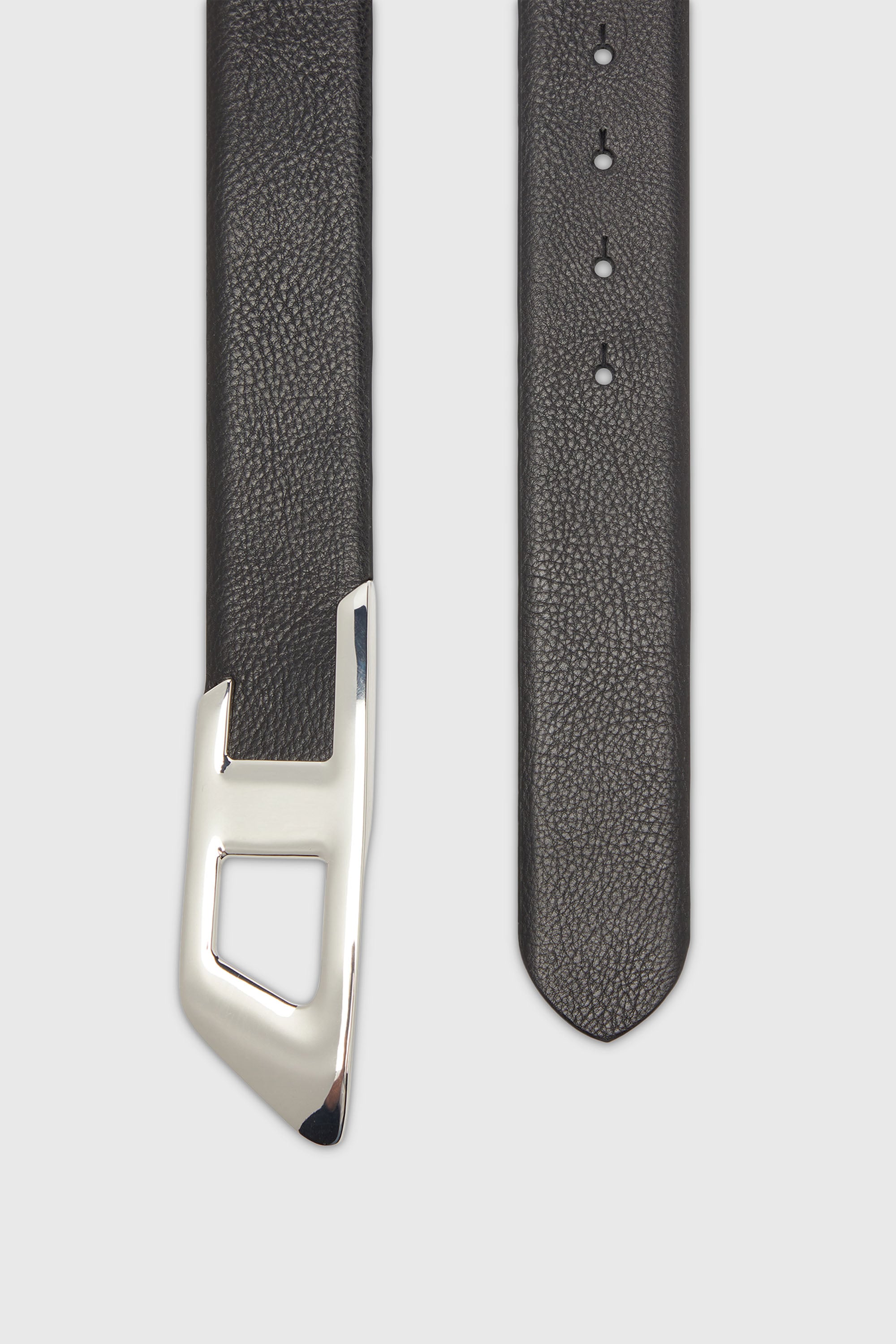 Diesel - B-D LOGO 2.0 40, Unisex 4 cm Lederg&uuml;rtel mit D-Schnalle in Schwarz - 2