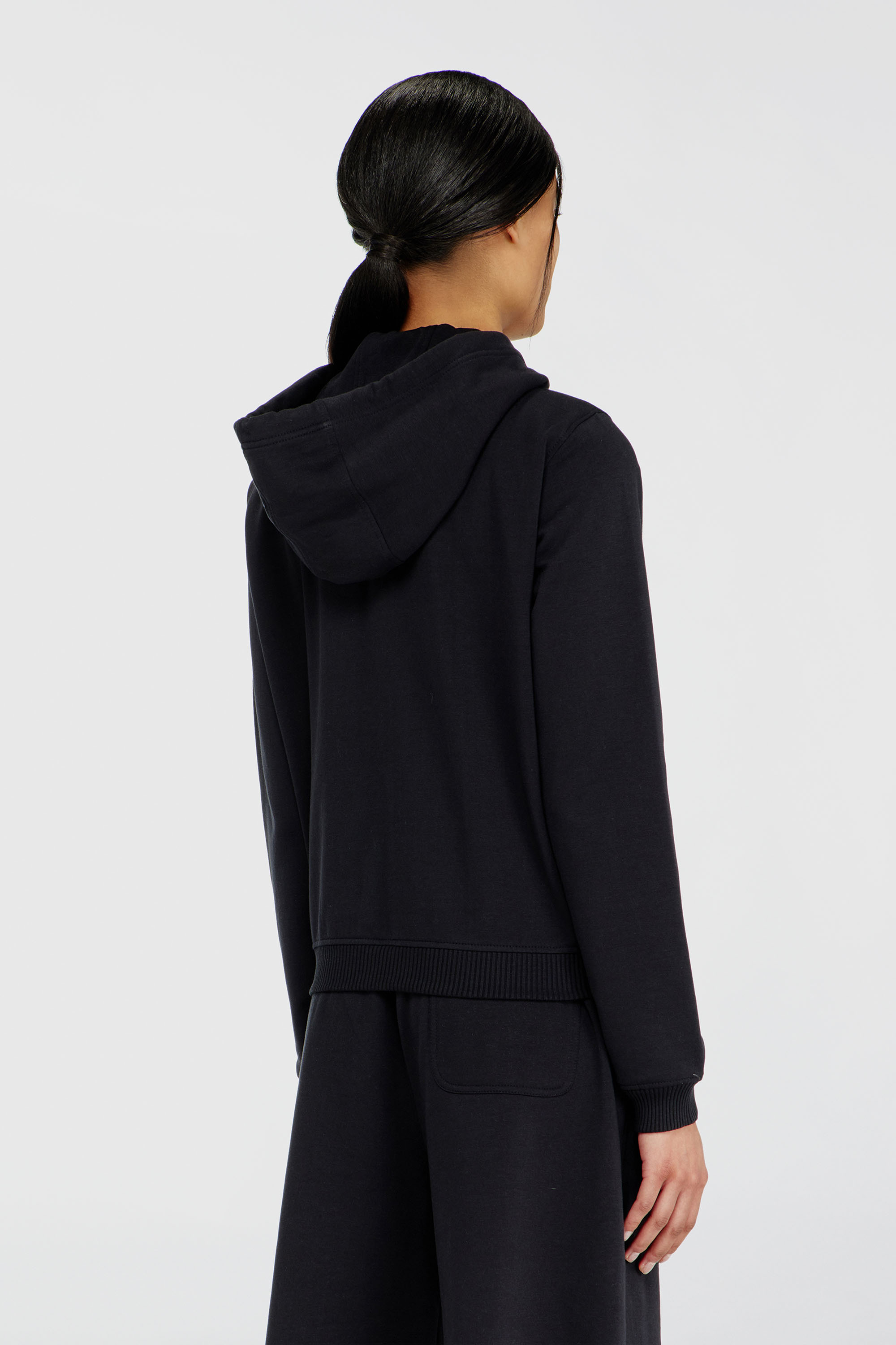 Diesel - HARRIET-D-CORE, Damen Kapuzenpullover aus aufgerauter Baumwollmischung in Schwarz - 4