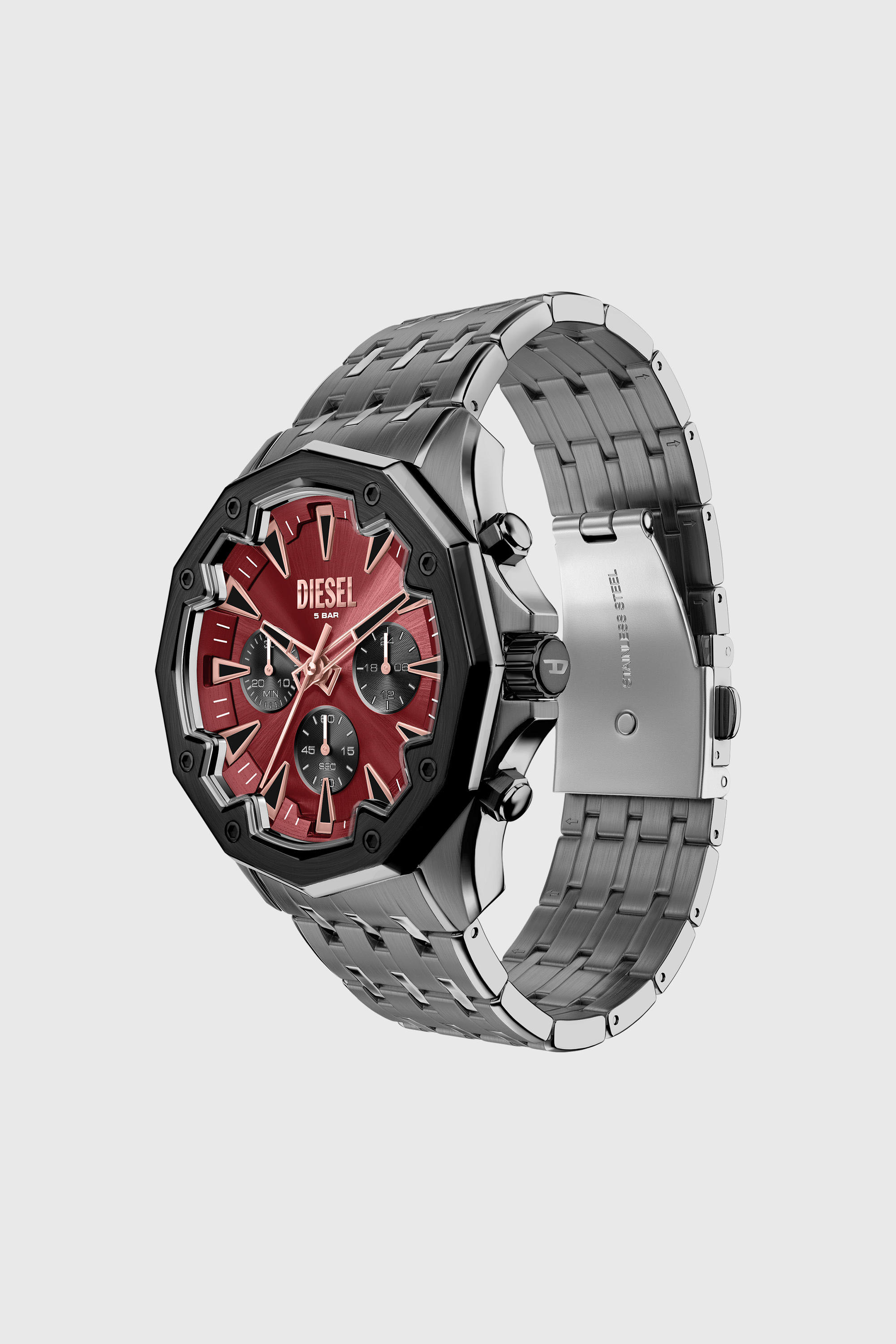 Diesel - DZ4715 WATCH, Herren Stinger Uhr aus Edelstahl in Gunmetal-Optik in Dunkelgrau - 2
