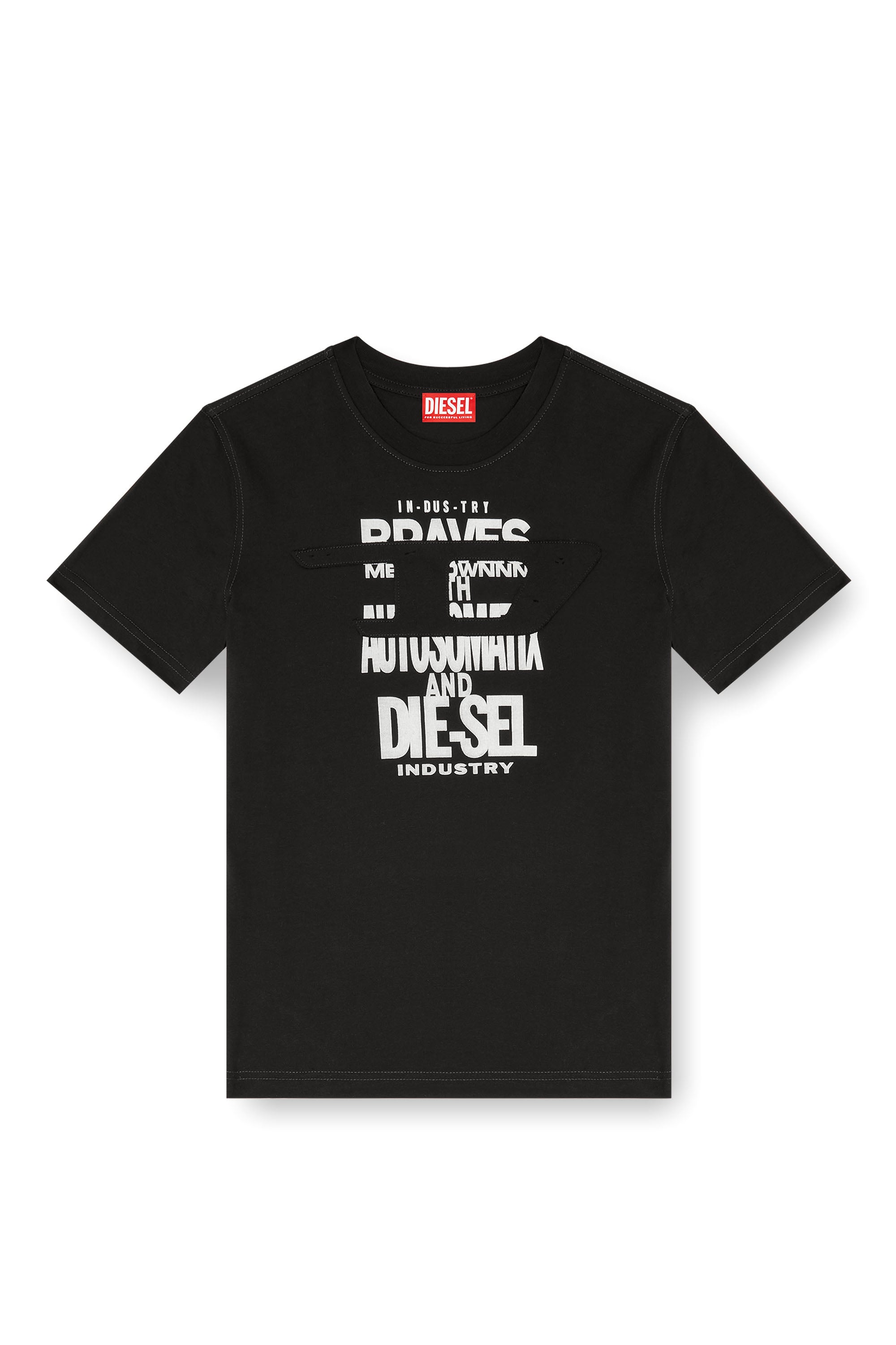 Diesel - T-REG-ZAL-V2, Damen T-Shirt aus Baumwolle mit Grafikprint in Schwarz - 3