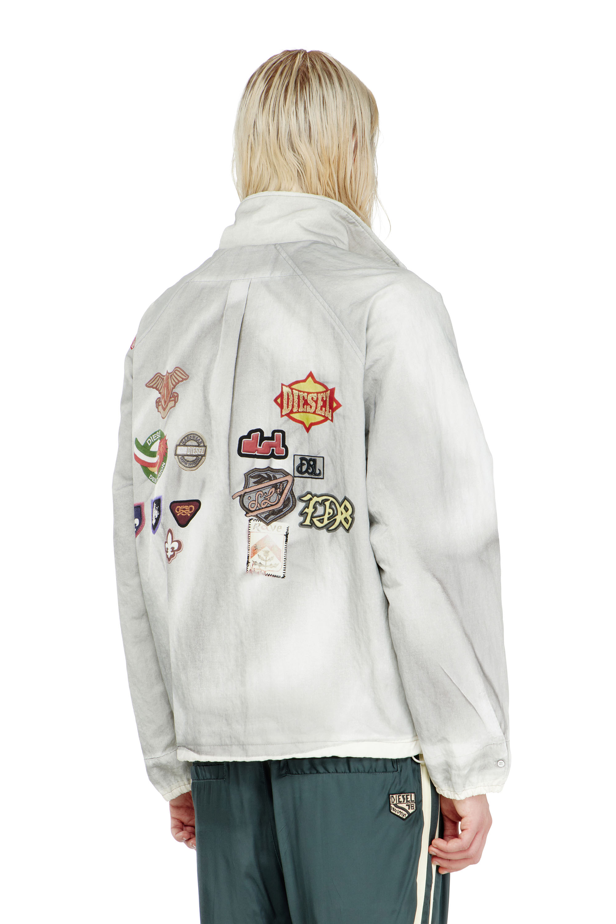 Diesel - J-PATCH, Herren Windbreaker mit trompe-l&rsquo;oeil patches in null - 4
