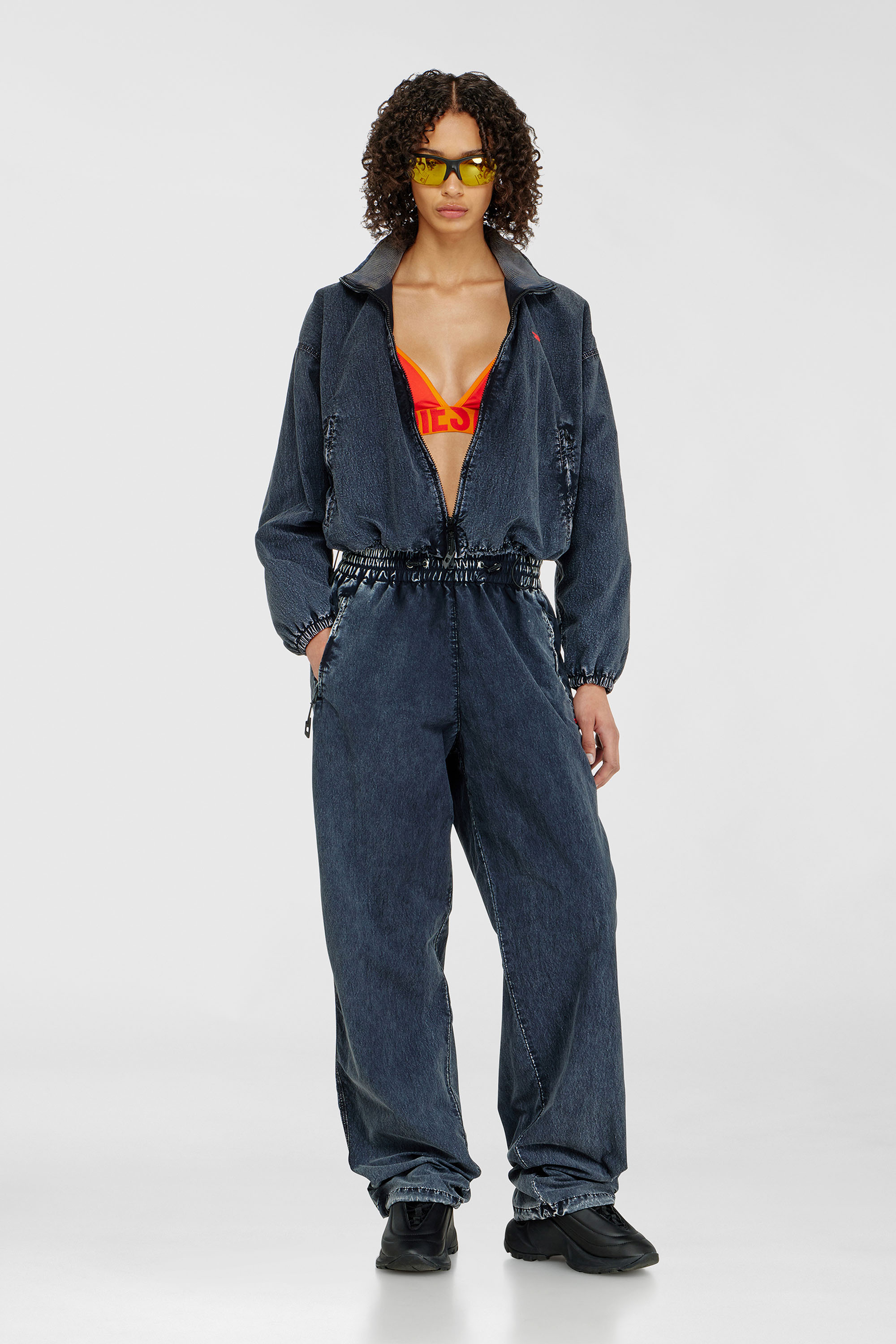 Diesel - CORA-D-POP, Damen Triangel-BH aus zweifarbigem Baumwollstoff in Orange - 6