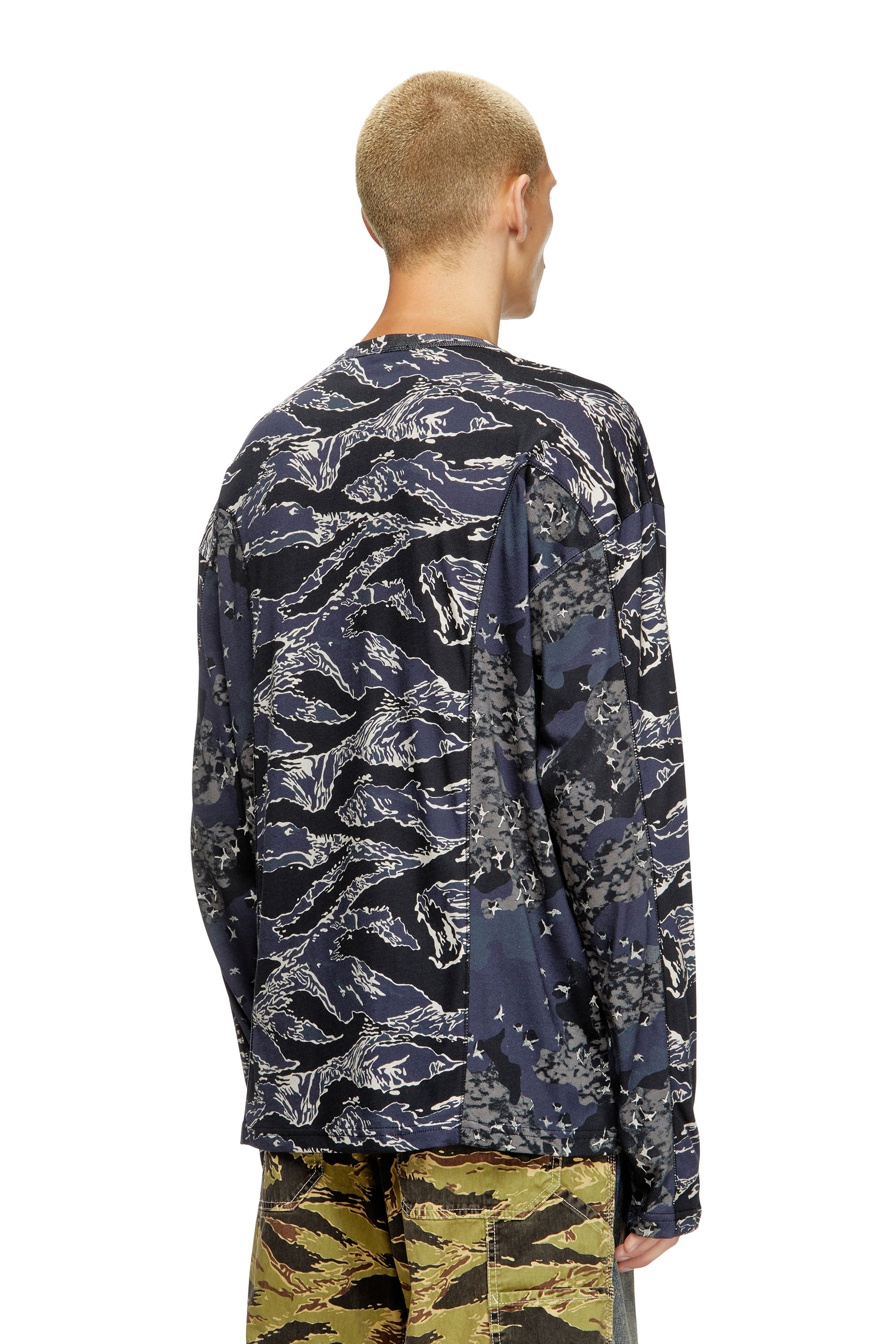 Diesel - T-BOXT-LS-CURT, Herren Langarm-T-Shirt mit gemischten Camo-Prints in null - 4