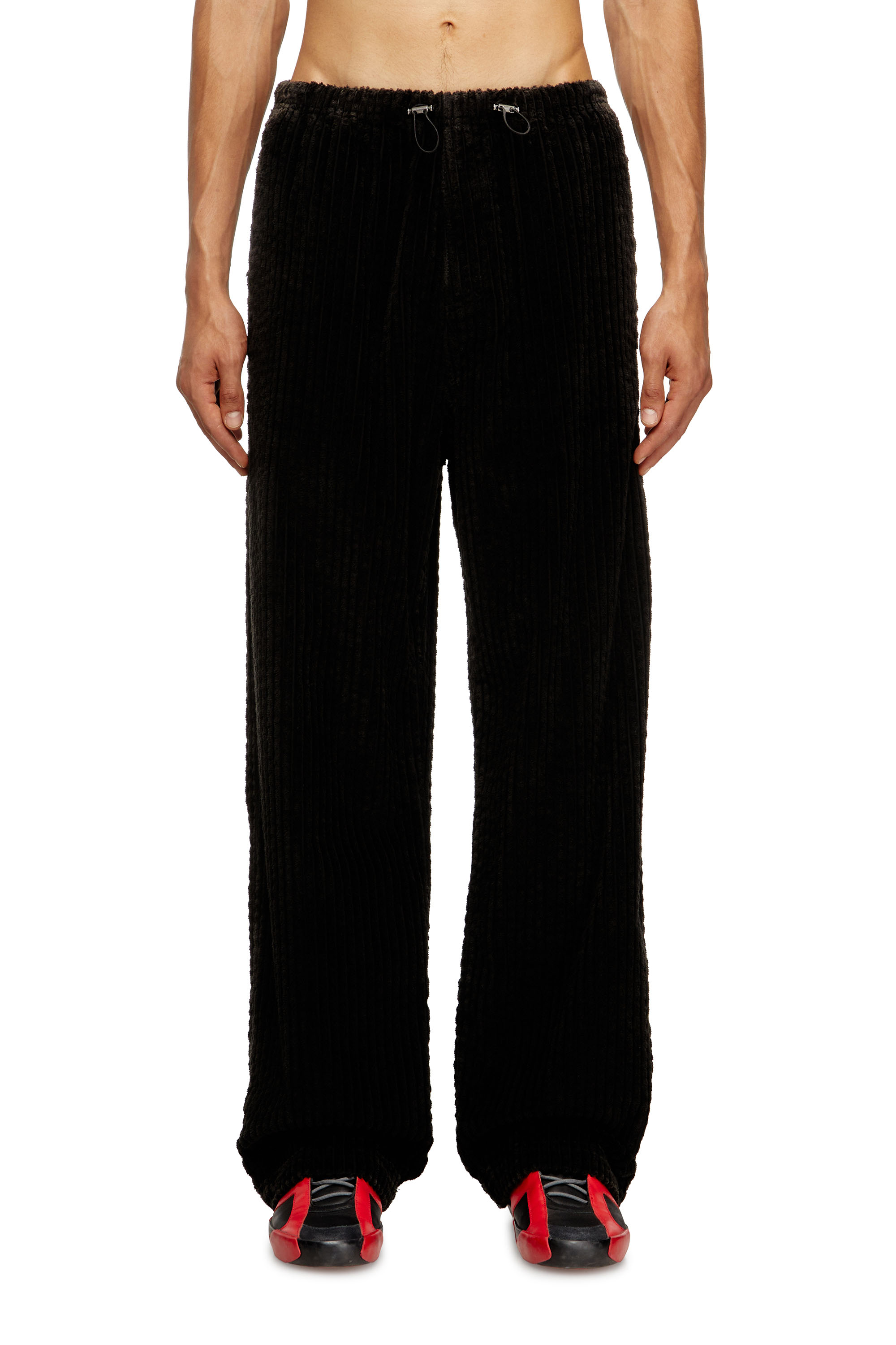 Diesel - P-MARTIAL, Man's Corduroy pants with drawstring in Brown - 1
