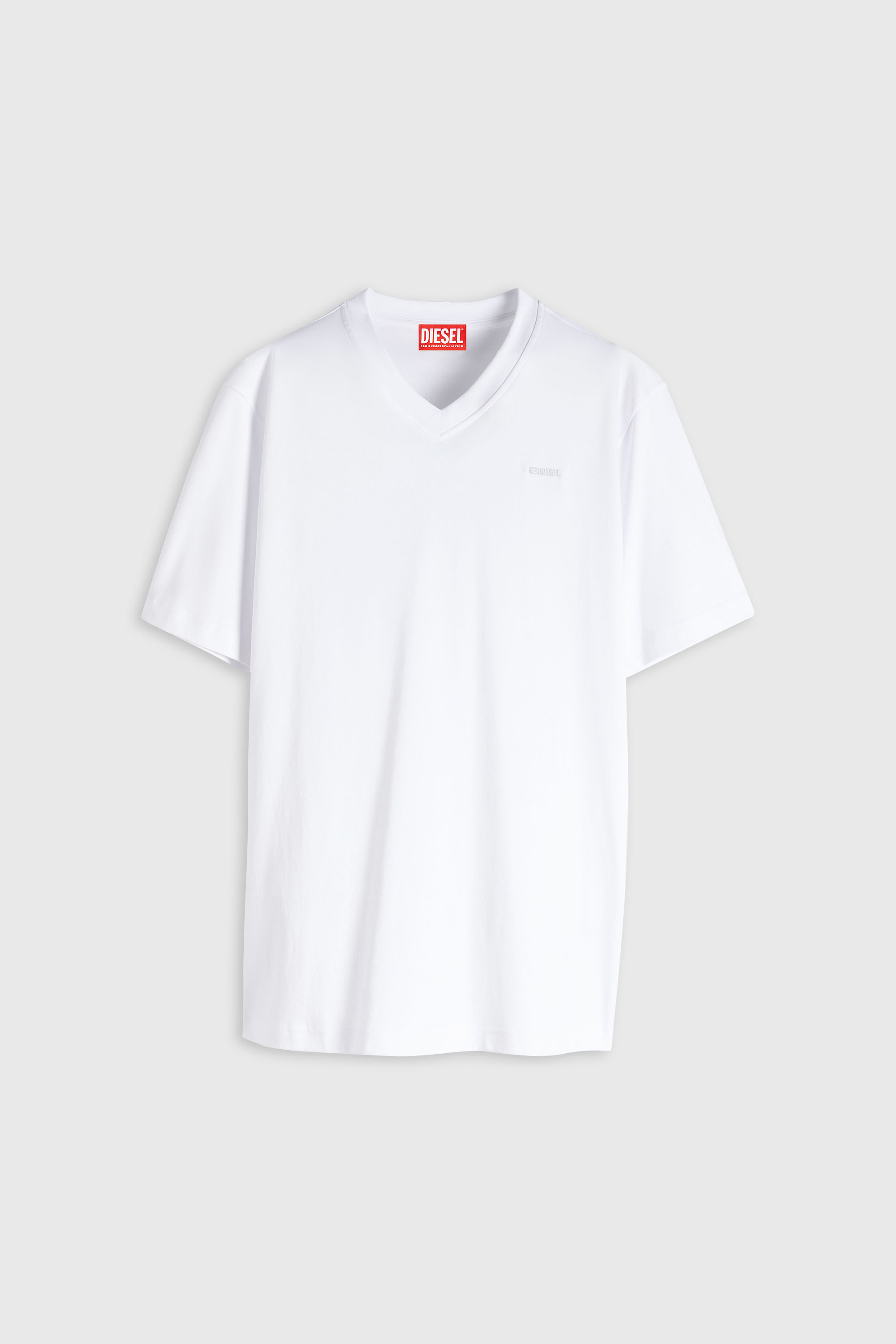 Diesel - T-ADJUST-V-MICRODIV, Herren T-Shirt mit V-Ausschnitt und Mikro-Logo-Stickerei in null - 2