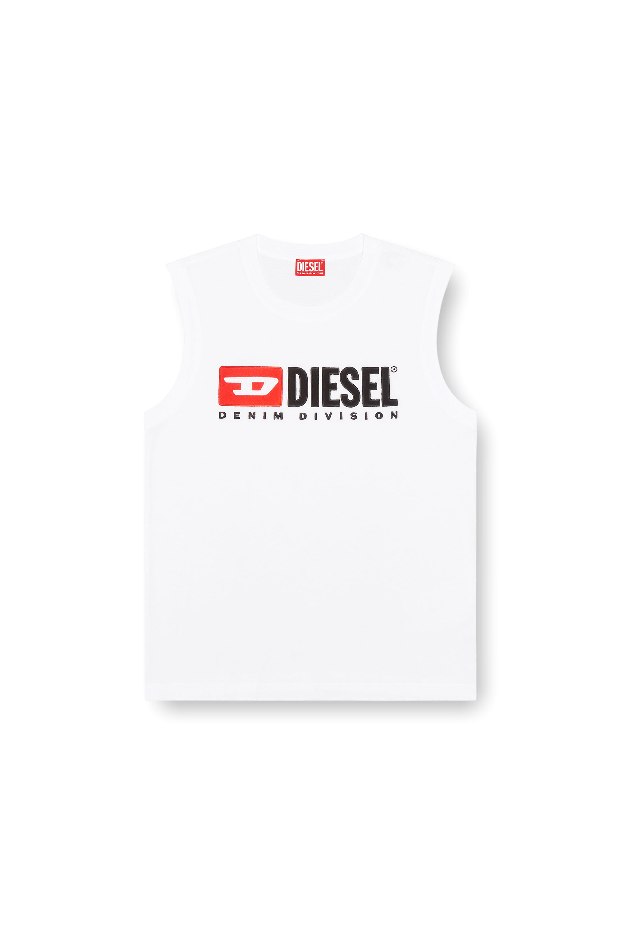 Diesel - T-ISCO-DIV, Herren Tanktop mit Logo-Print vorn in Weiss - Image 3