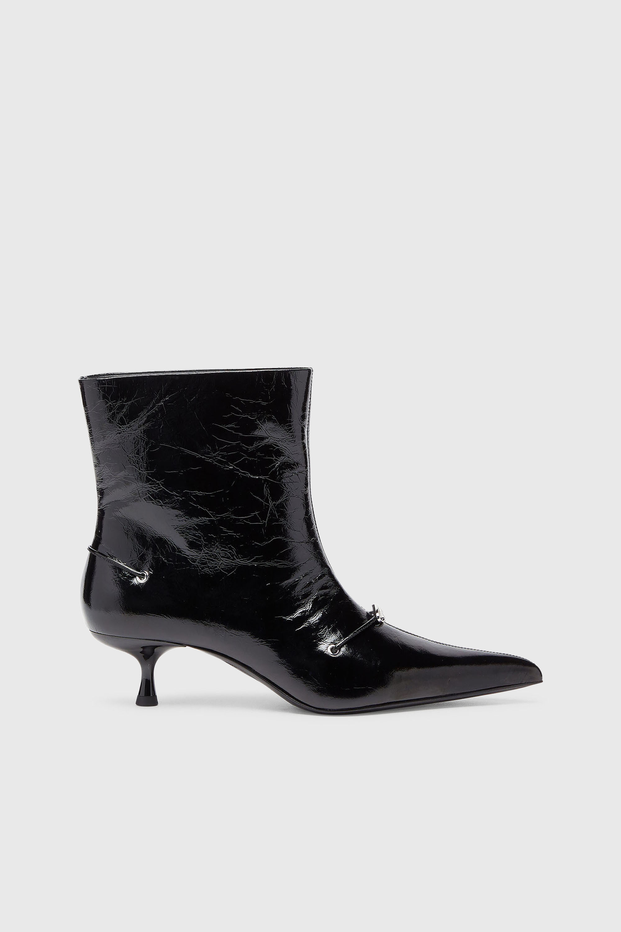 Diesel - D-JEWELS  40 TUBE, Damen D-Jewels - Stiefeletten aus Lackleder in Schwarz - 1