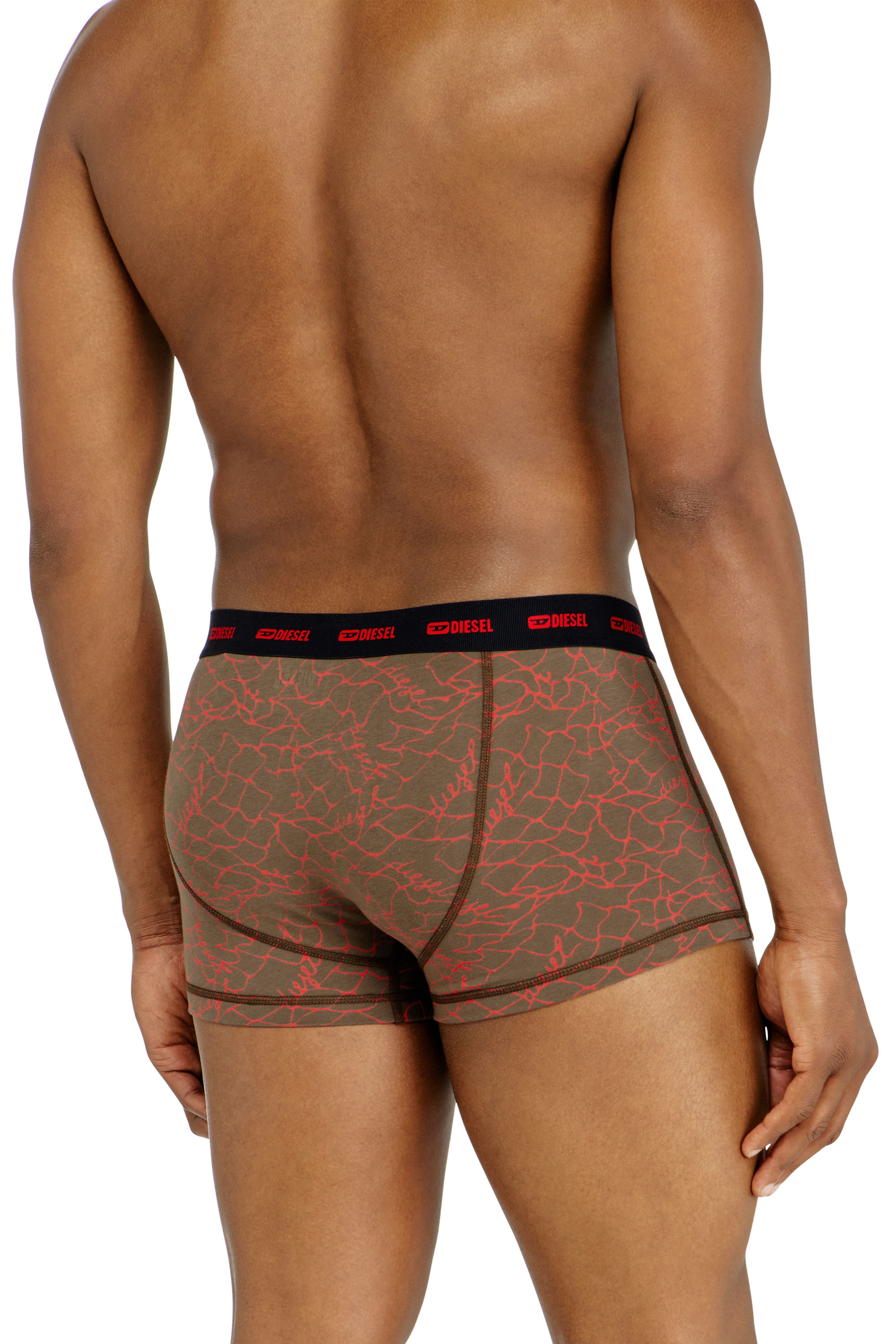 Diesel - DAMIEN-UTLT-3PACK, Herren Dreierpack Trunks mit grafischem Motiv in Bunt - 3