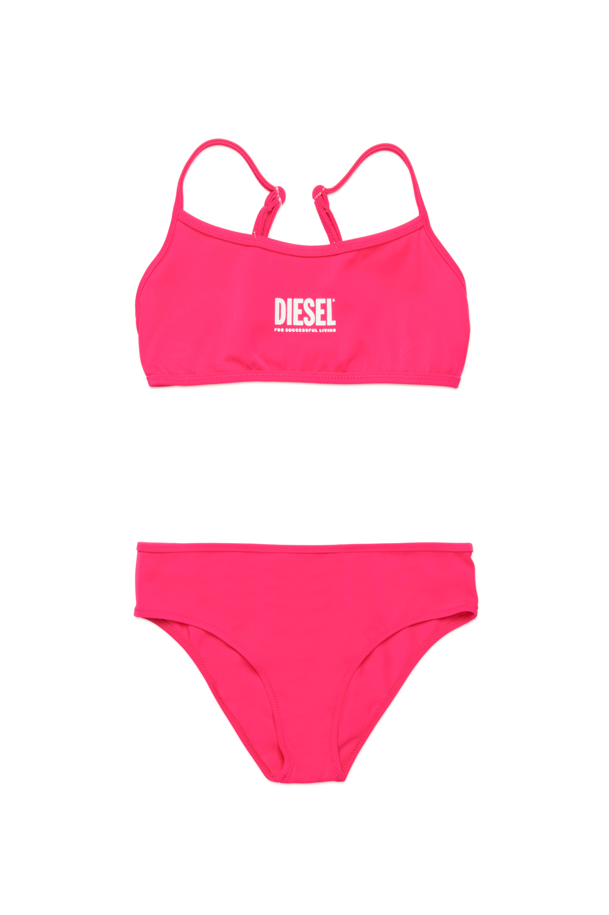 Diesel - MNALAX, Damen Bikini mit Logo-Print in Rosa - 1