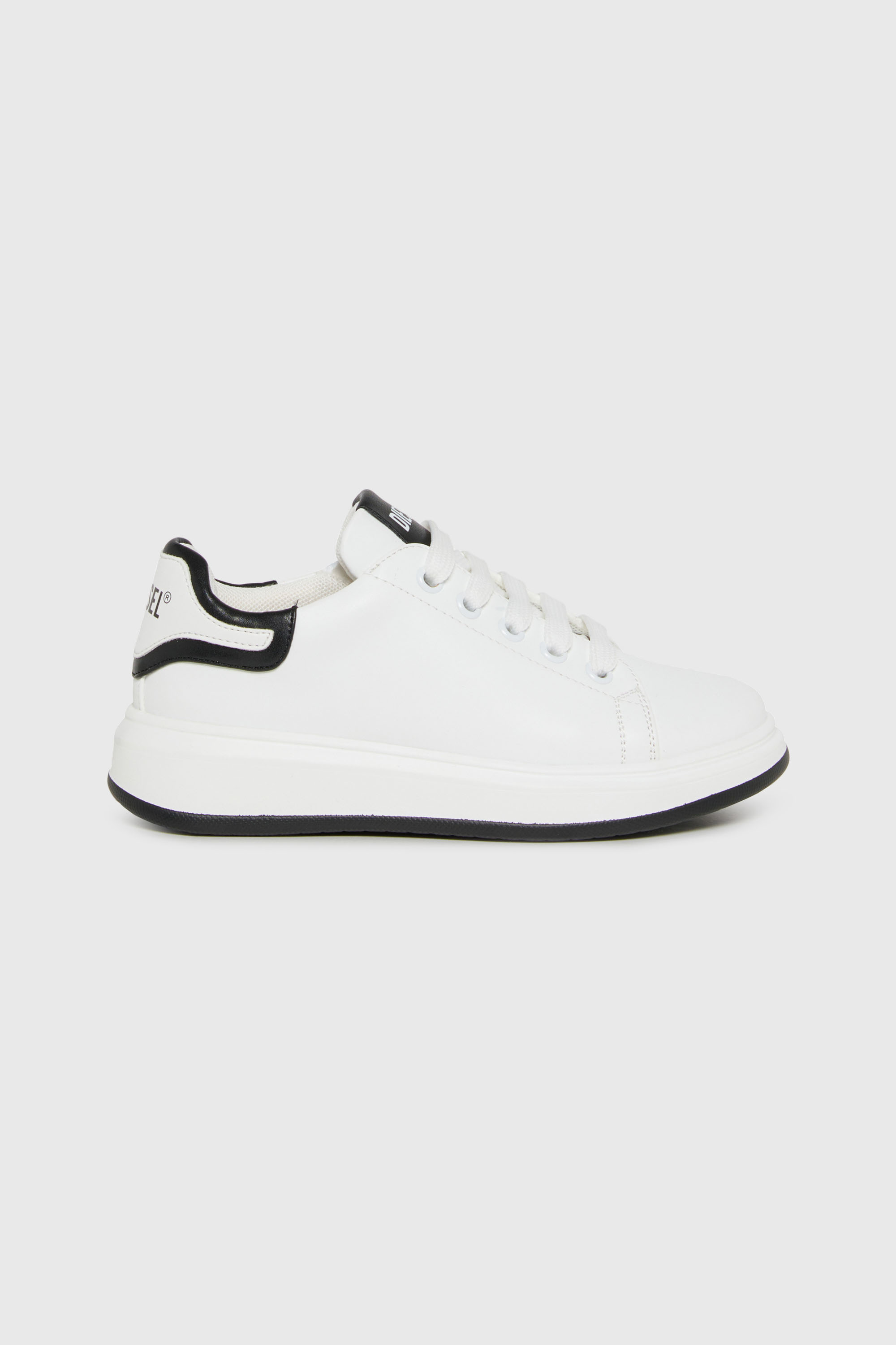 Diesel - S-MEQUIPLA, Unisex S-MEQUIPLA-Sneakers mit kontrastierenden Bes&auml;tzen in Weiss/Schwarz - 1