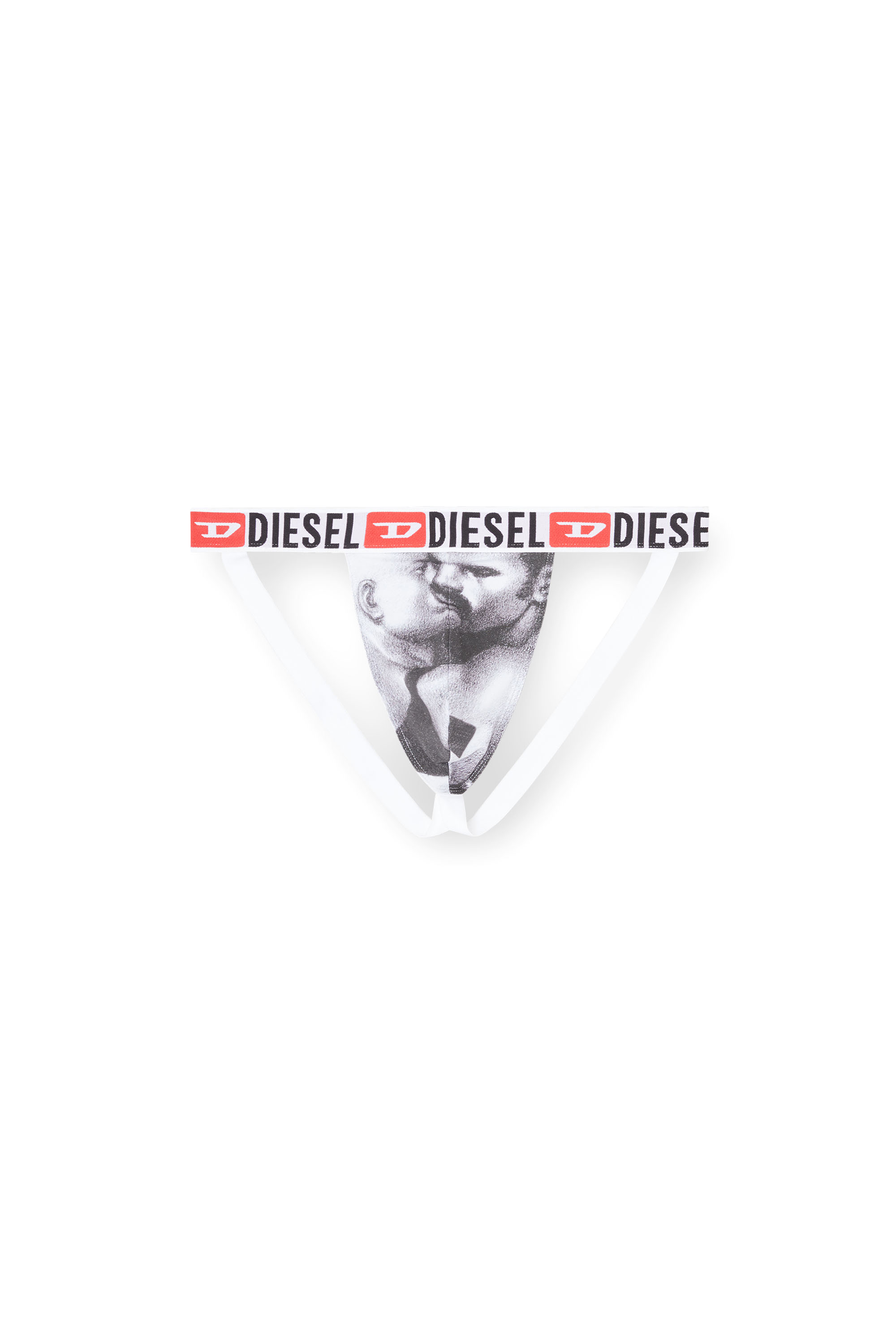 Diesel - PR-UMBR-JOCKY, Herren Jockstrap mit Grafik-Print in Weiß - 3