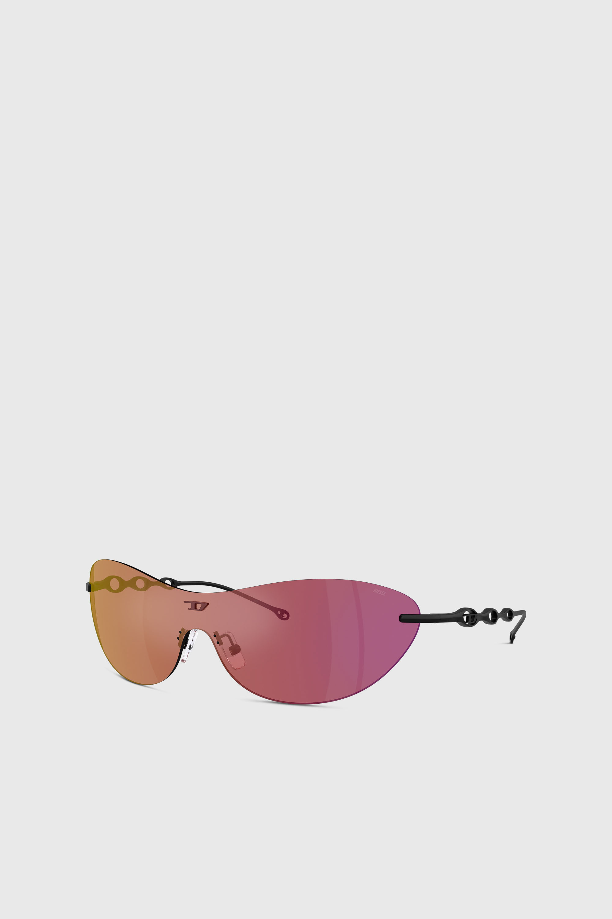 Diesel - 0DL1006 SIZE 35, Unisex Ovale Sonnenbrille in Dunkelviolett - 1
