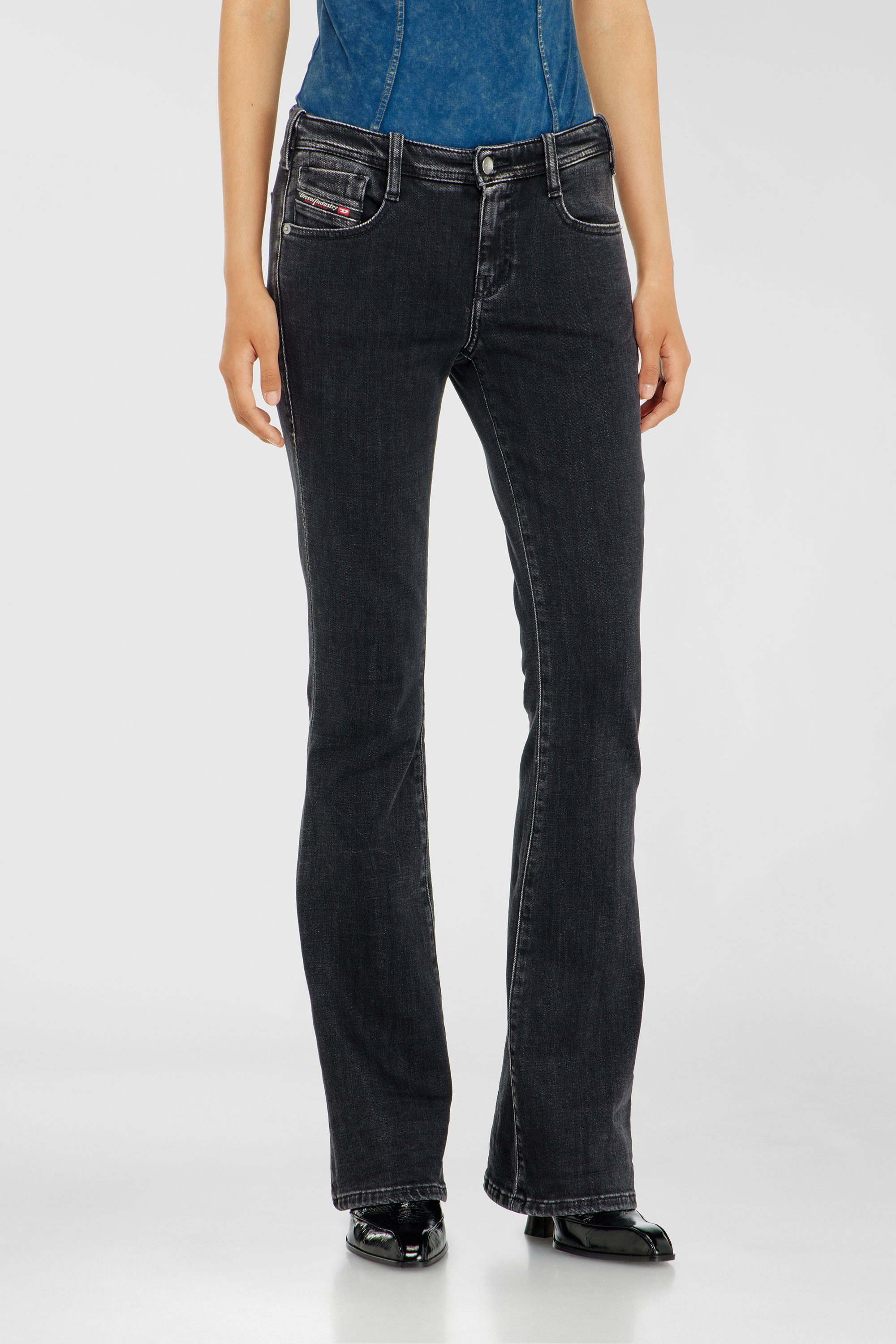 Diesel - Damen Bootcut Jeans 1969 D-Ebbey 09P75, Schwarz/Dunkelgrau - 2