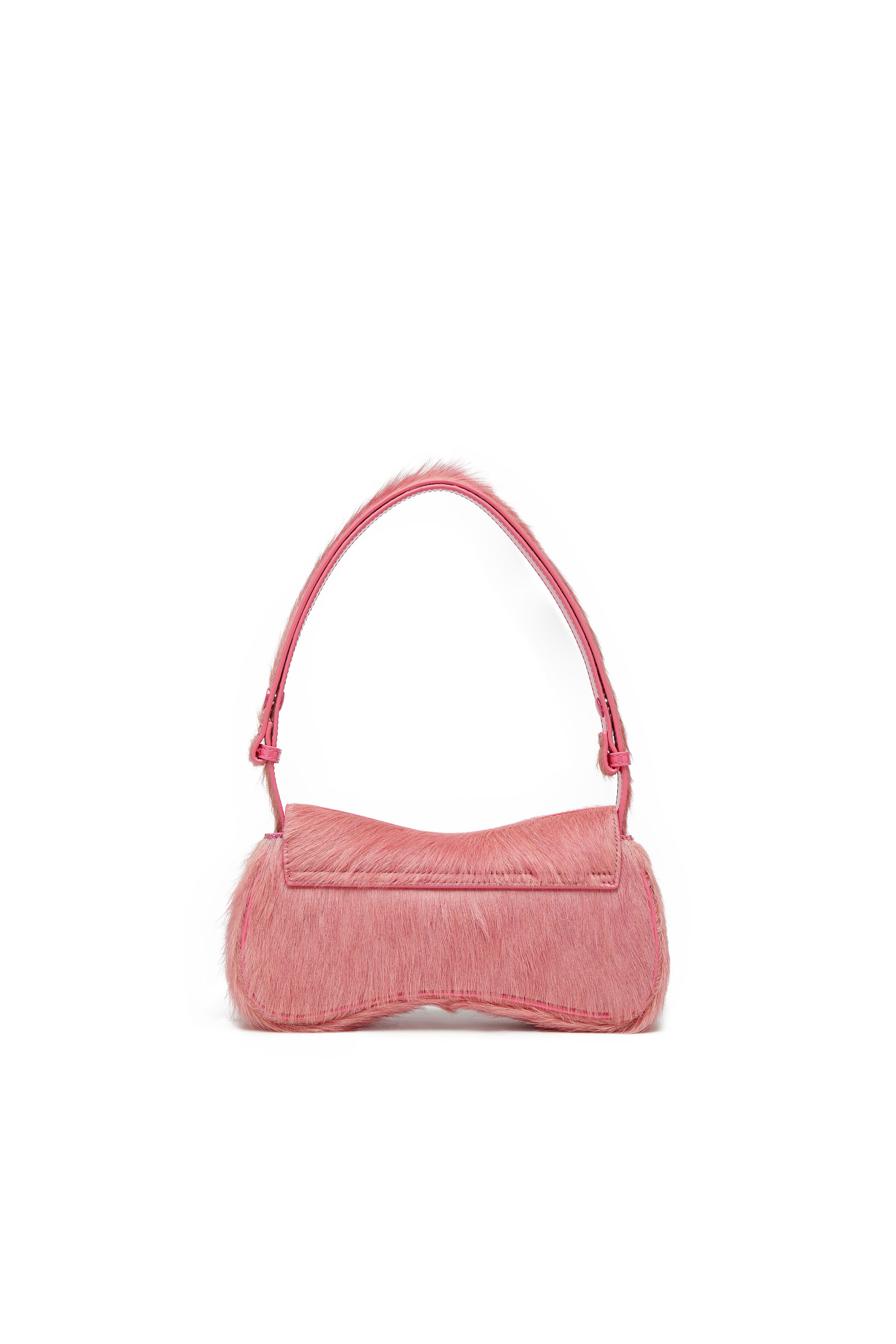 Diesel - PLAY CLUTCH, Damen Clutch aus farbigem, haarigem Leder in Rosa - 2