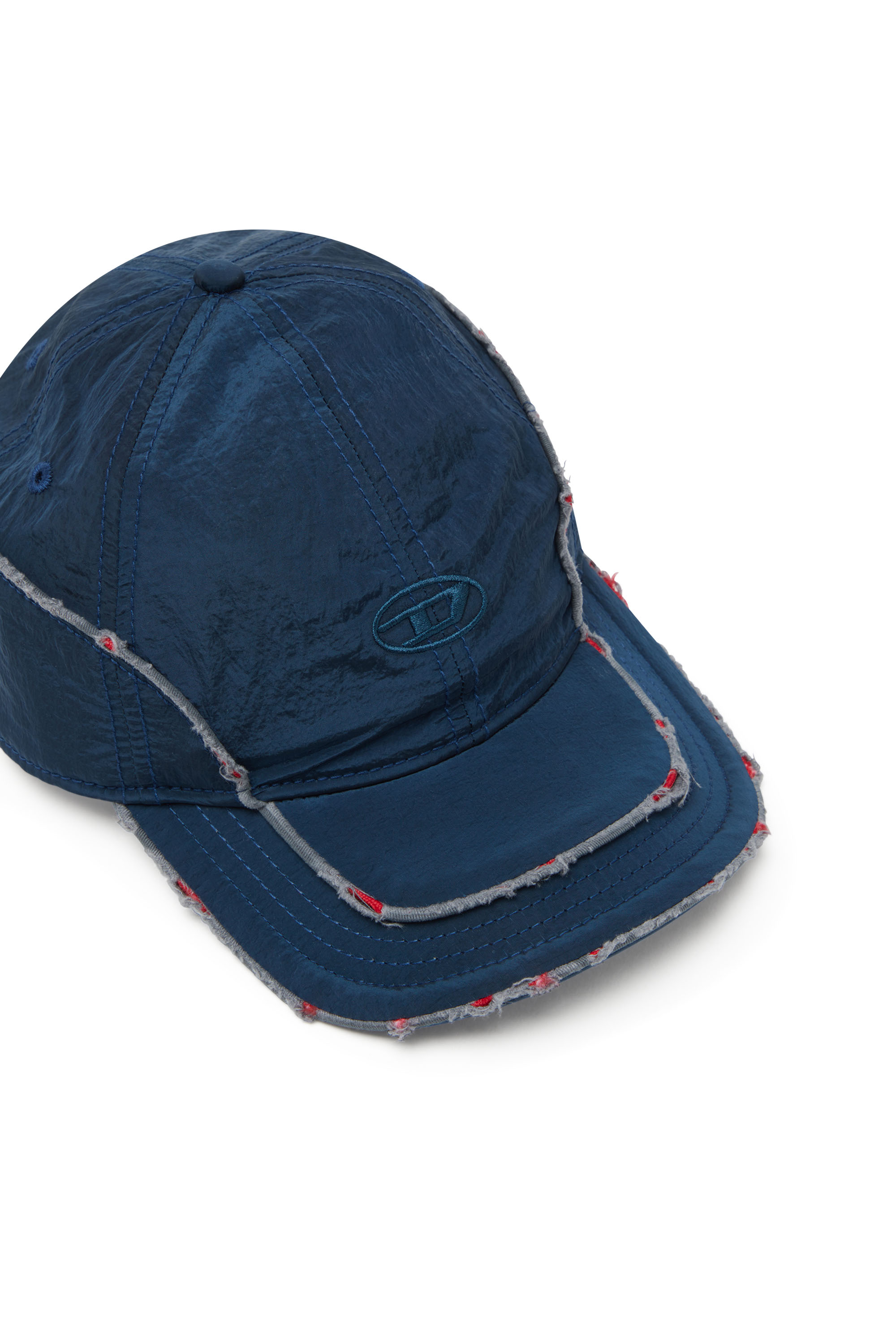 Diesel - C-ONNOR, Herren Basecap aus Knitter-Nylon mit Ton in Ton D in Blau - 3