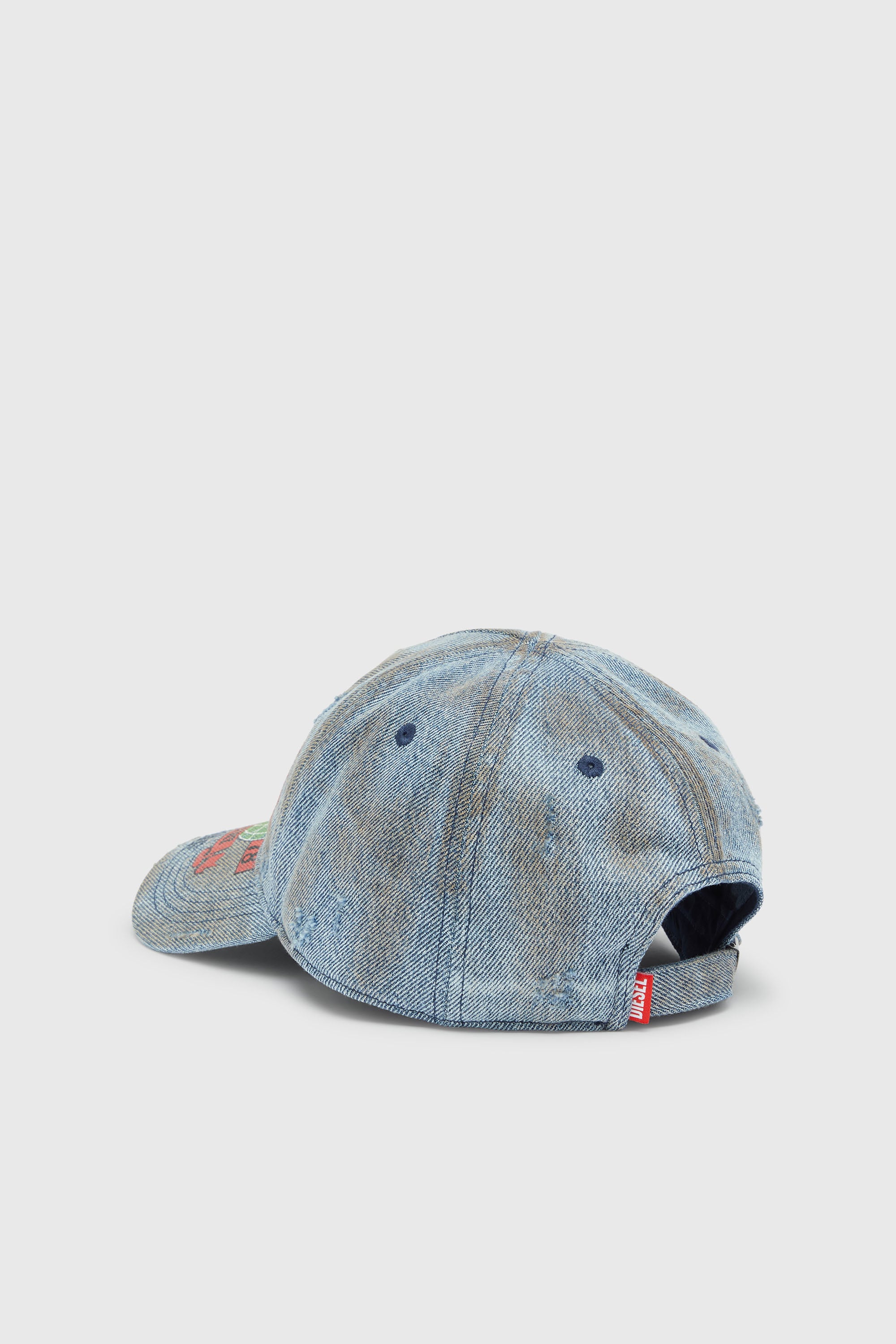 Diesel - C-ROCK, Herren Baseballkappe aus Denim mit Konzertgrafik in Hellblau - 2