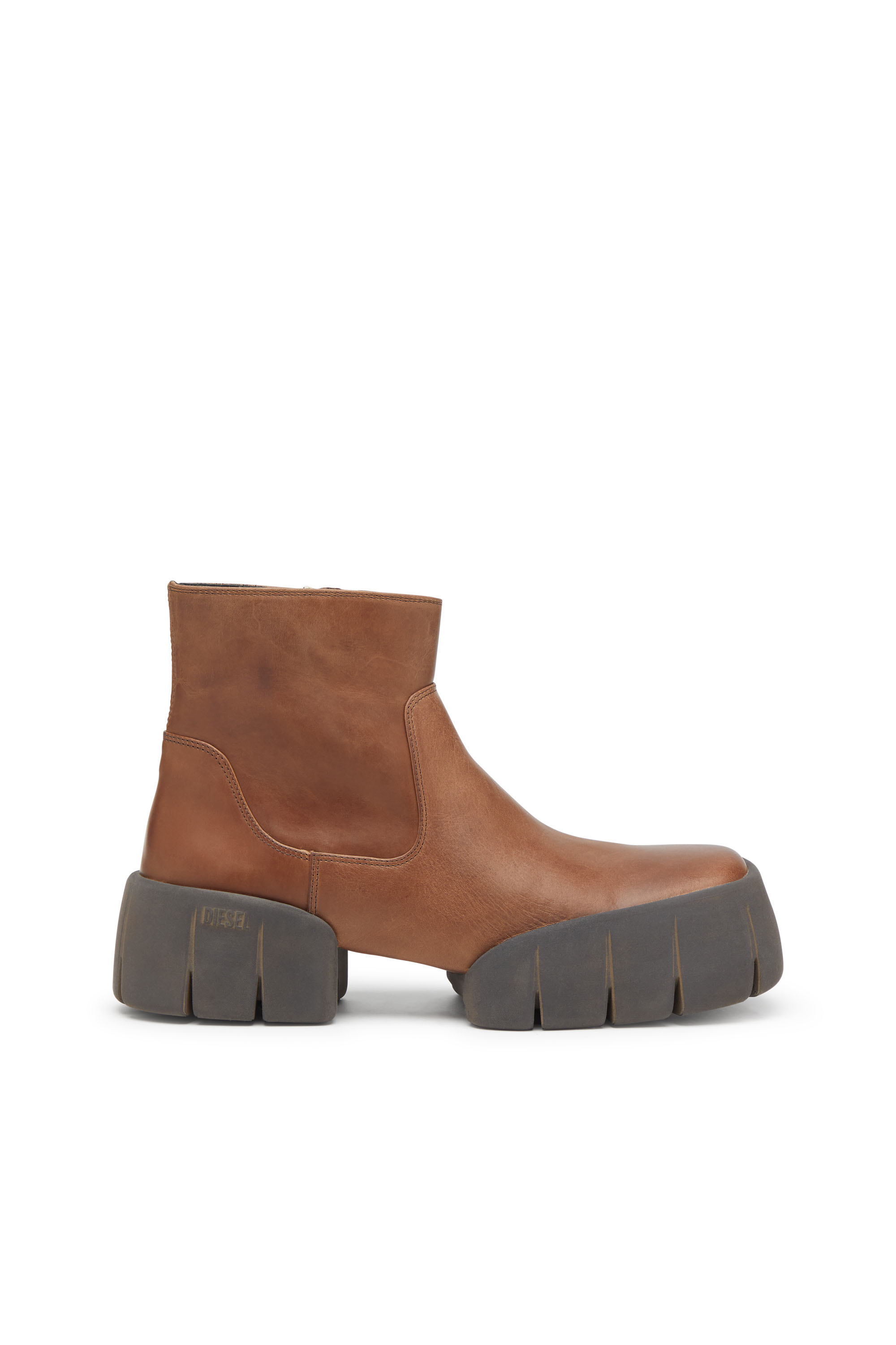 Diesel - D-TEX BT, Herren Stiefeletten aus Fetteleder mit geteilter Sohle in Braun - 1