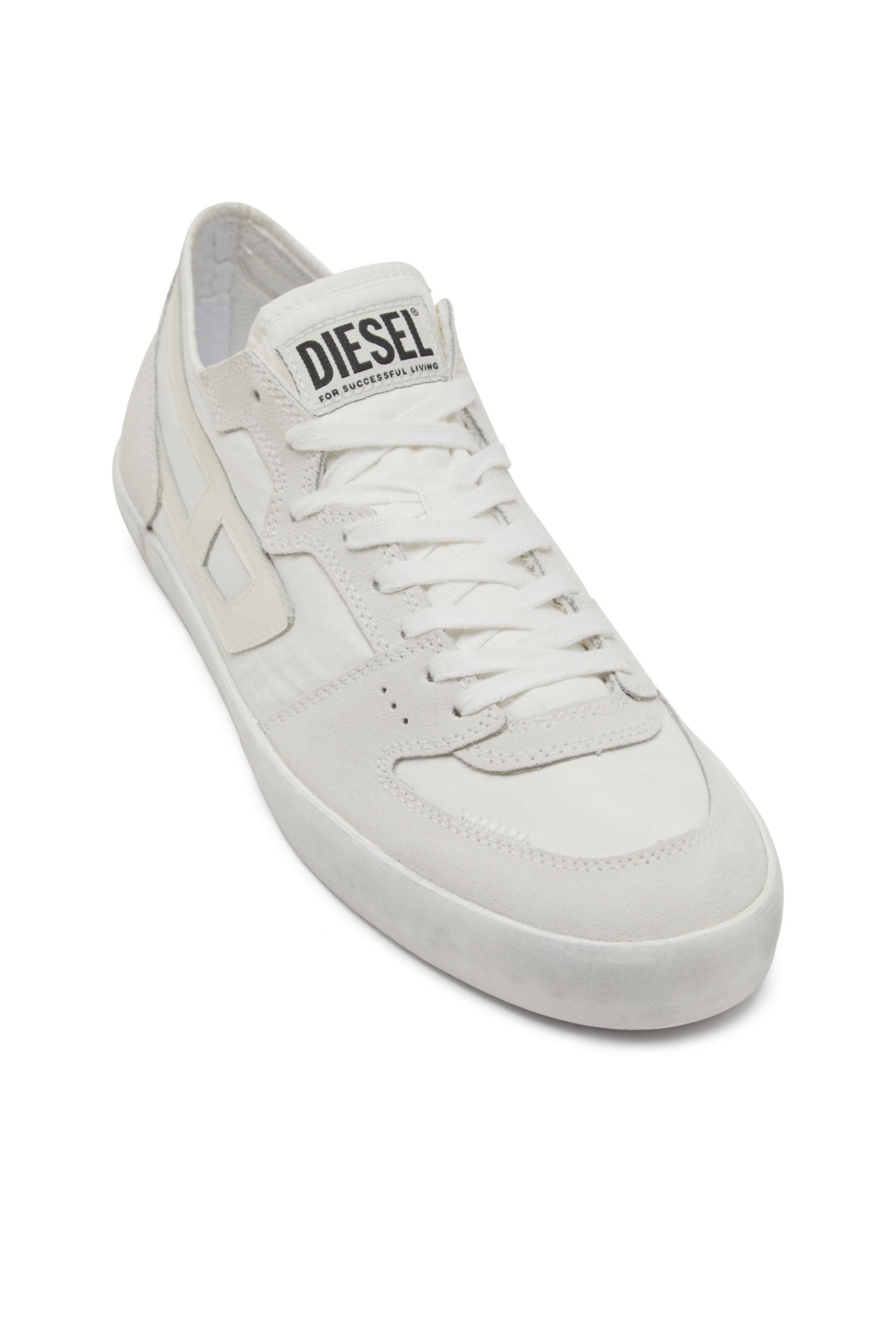 Diesel - S-LEROJI D-1 LOW, Herren Sneakers aus gepolstertem Ripstop und Veloursleder in Weiß - 4