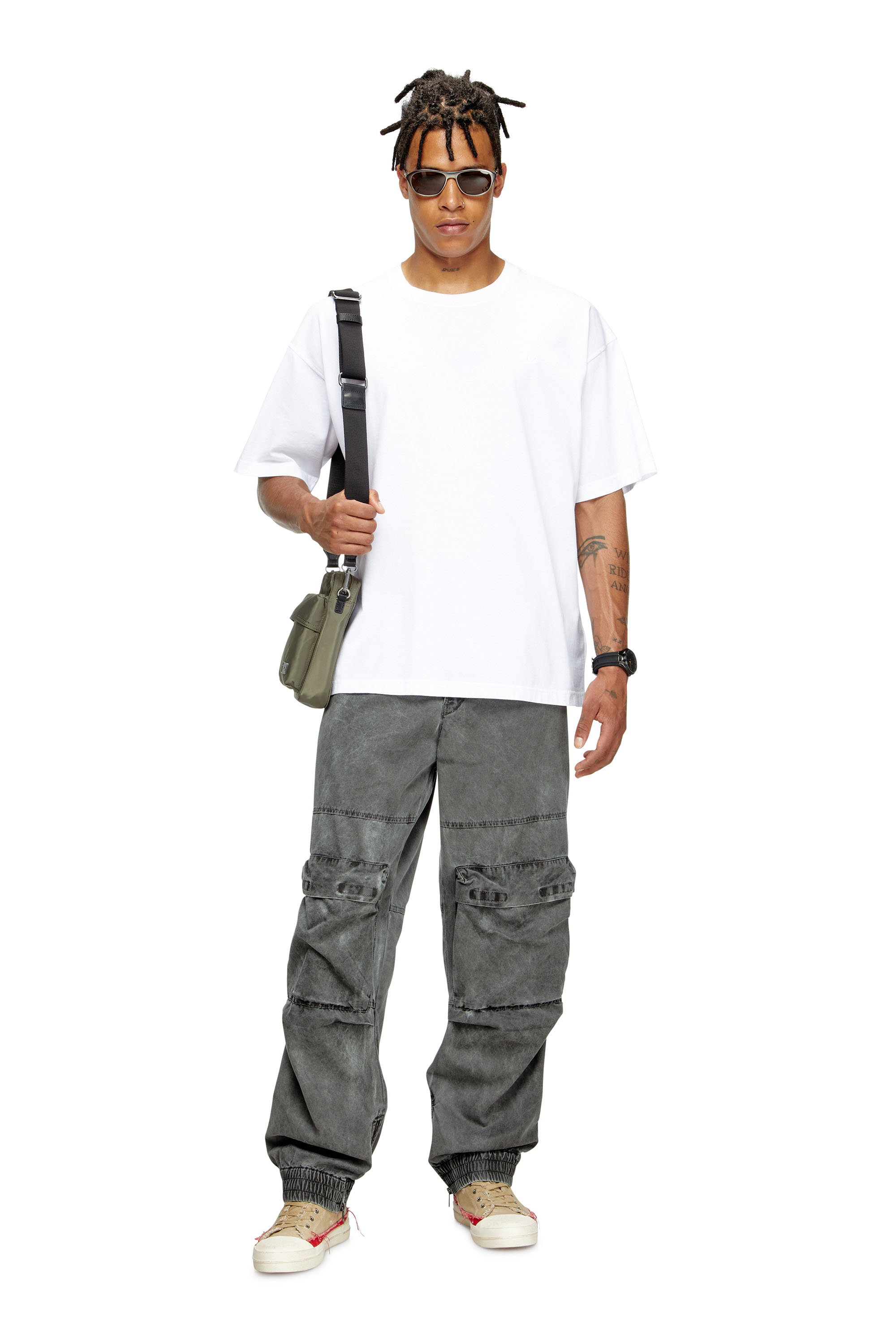 Diesel - T-BOXT-T24, Man's T-shirt with Oval D logo in White - 2