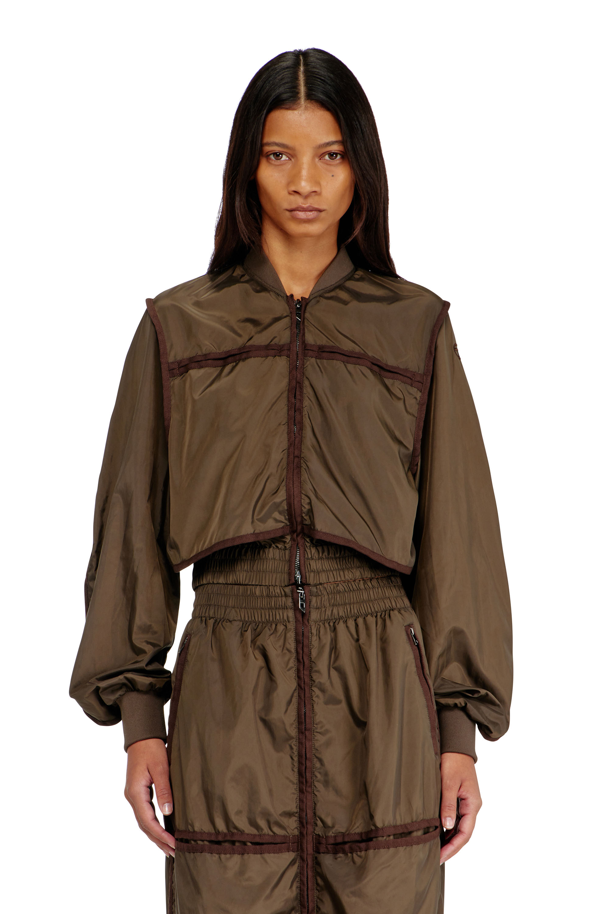 Diesel - G-OTHAM, Damen Nylonjacke mit tonalem Tape in null - 1