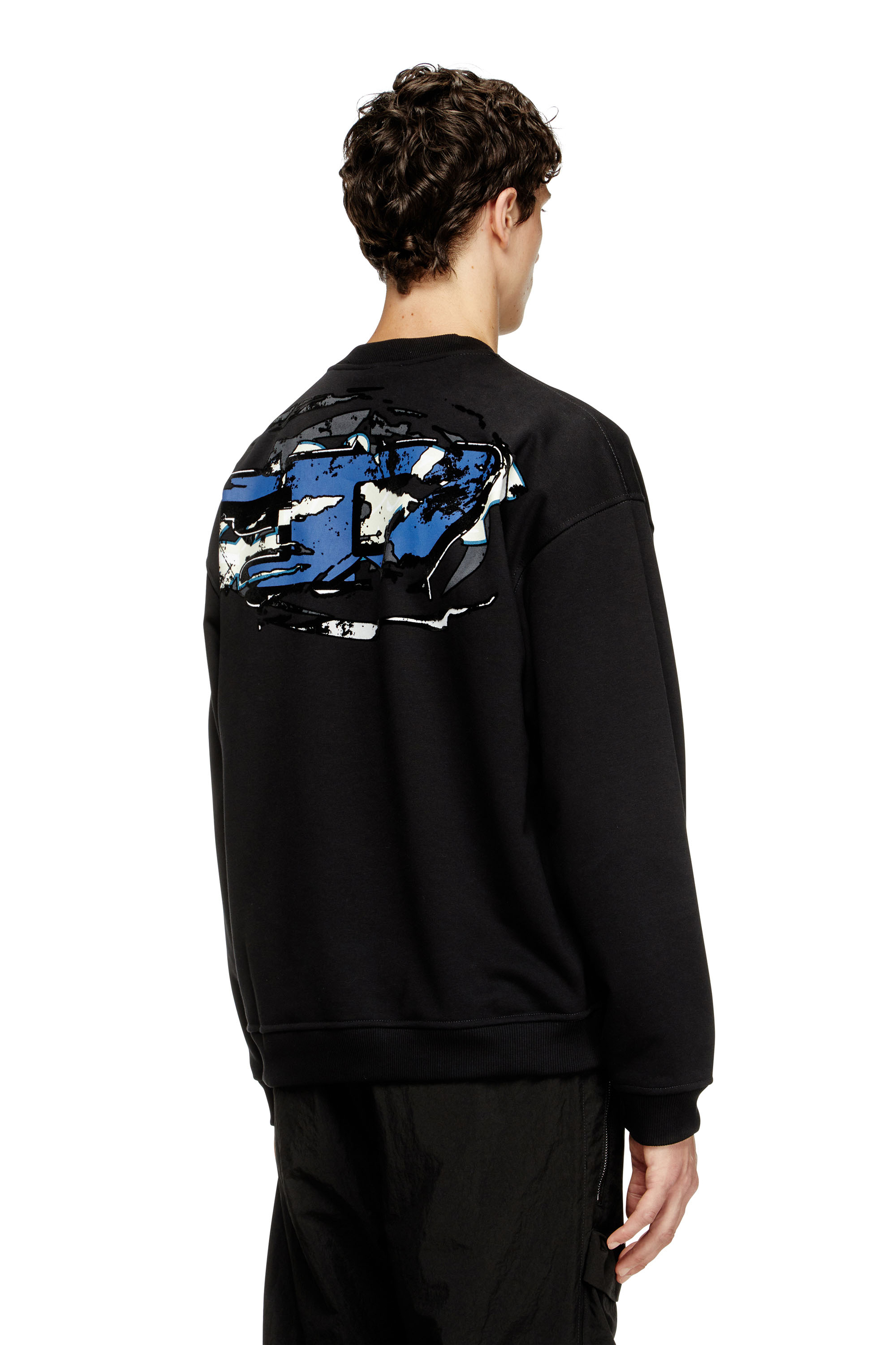 Diesel - S-BOXT-T2, Herren Sweatshirt mit Oval D-Logo in Schwarz - 4