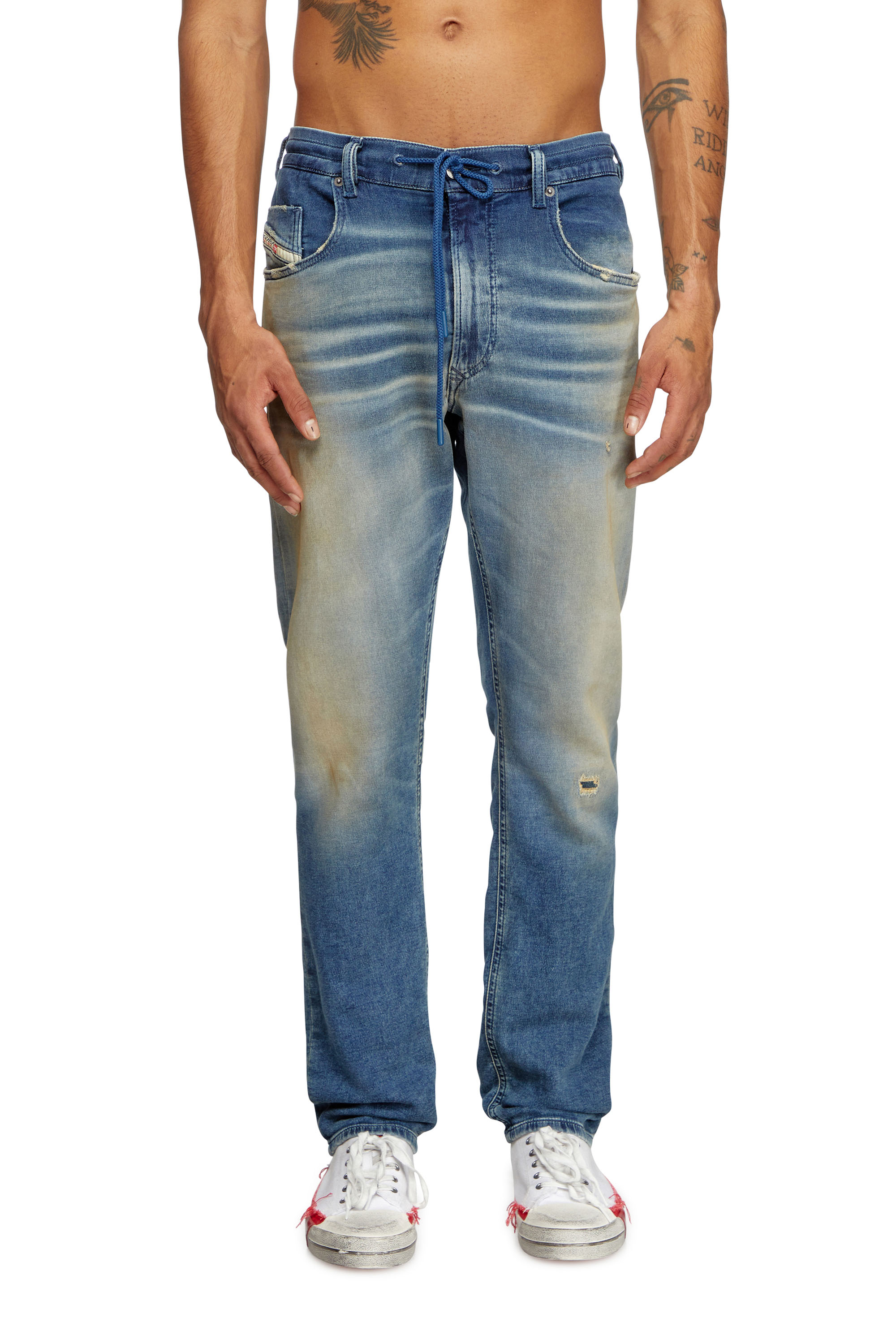 Diesel - Herren Regular 2030 D-Krooley Joggjeans® 068PQ, Mittelblau - 1