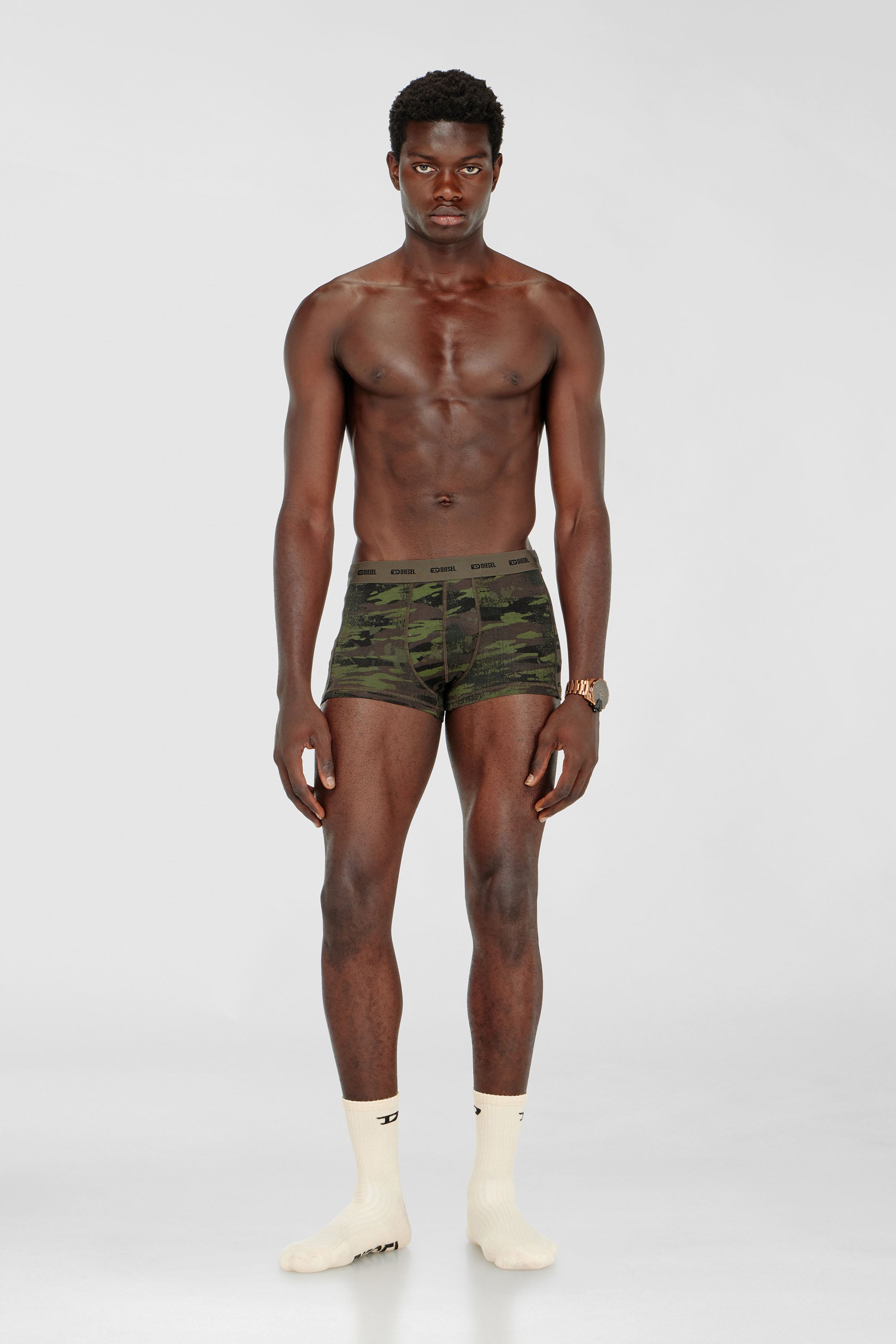Diesel - DAMIEN-UTLT-3PACK, Herren Einfarbige und Camouflage Retropants im Dreierpack in Schwarz/Gr&uuml;n - 2