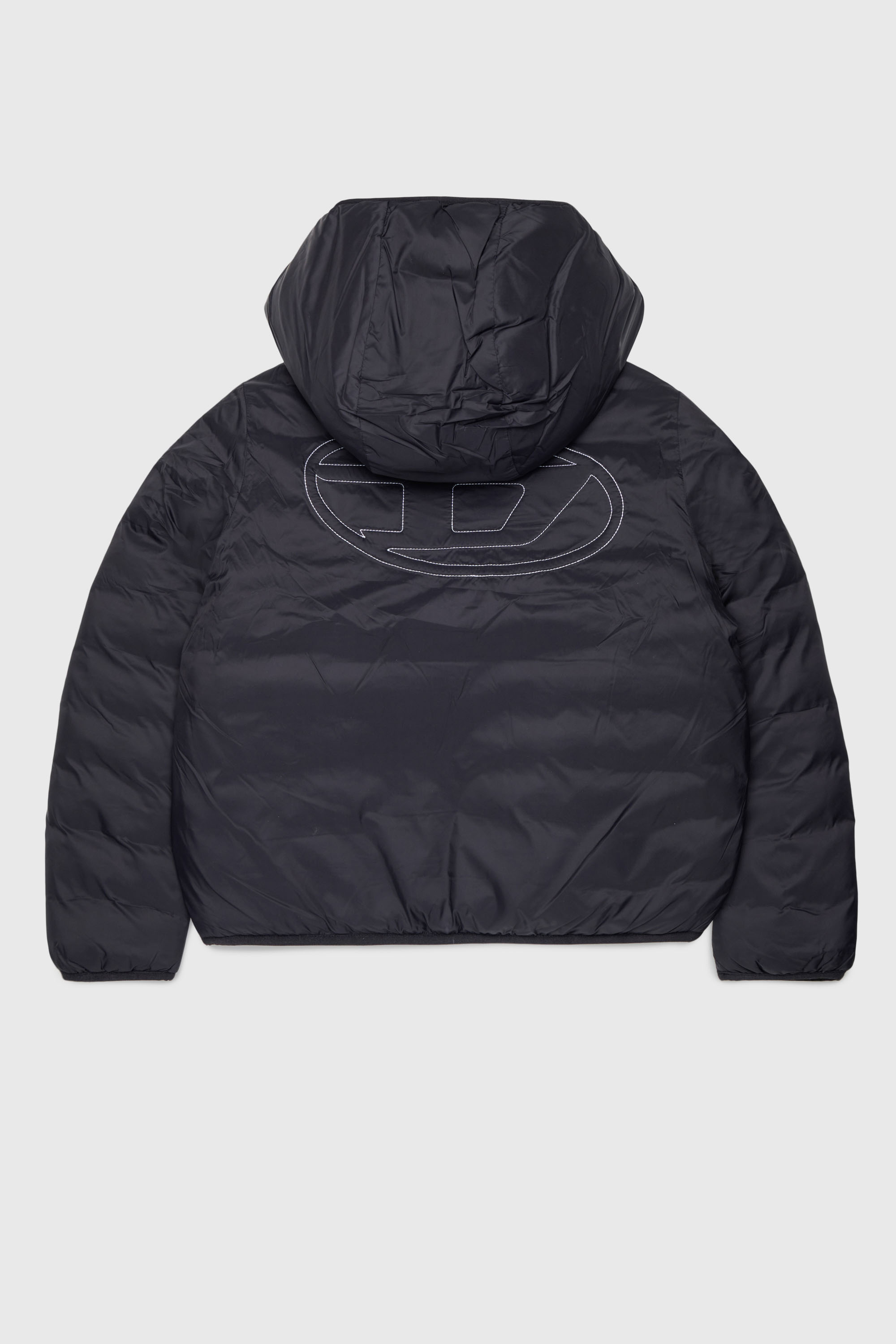 Diesel - JOSIPLS, Unisex Kapuzjacke aus wattiertem Nylon in Schwarz - 2