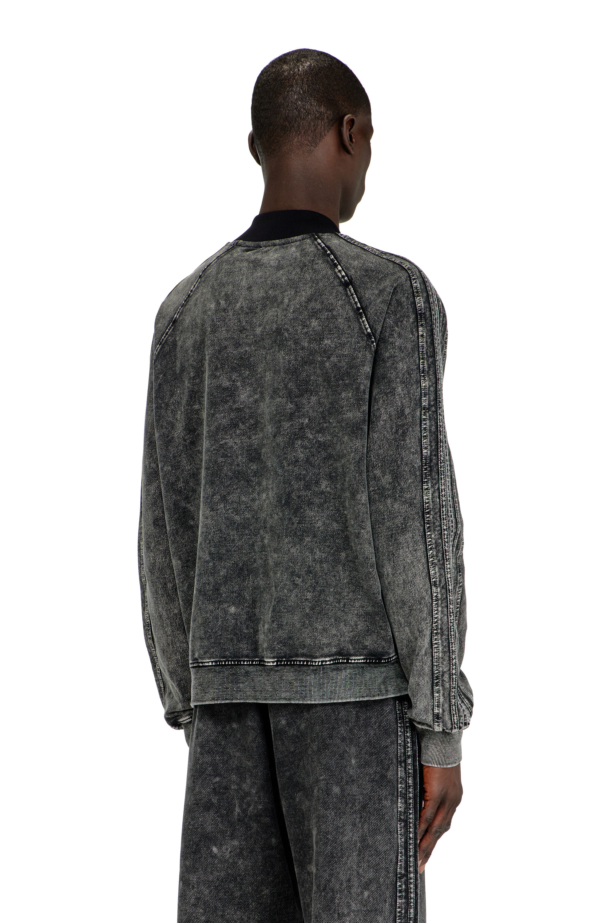 Diesel - S-ALT, Herren Rei&szlig;verschluss-Sweatshirt mit &Auml;rmelb&auml;ndern in null - 3