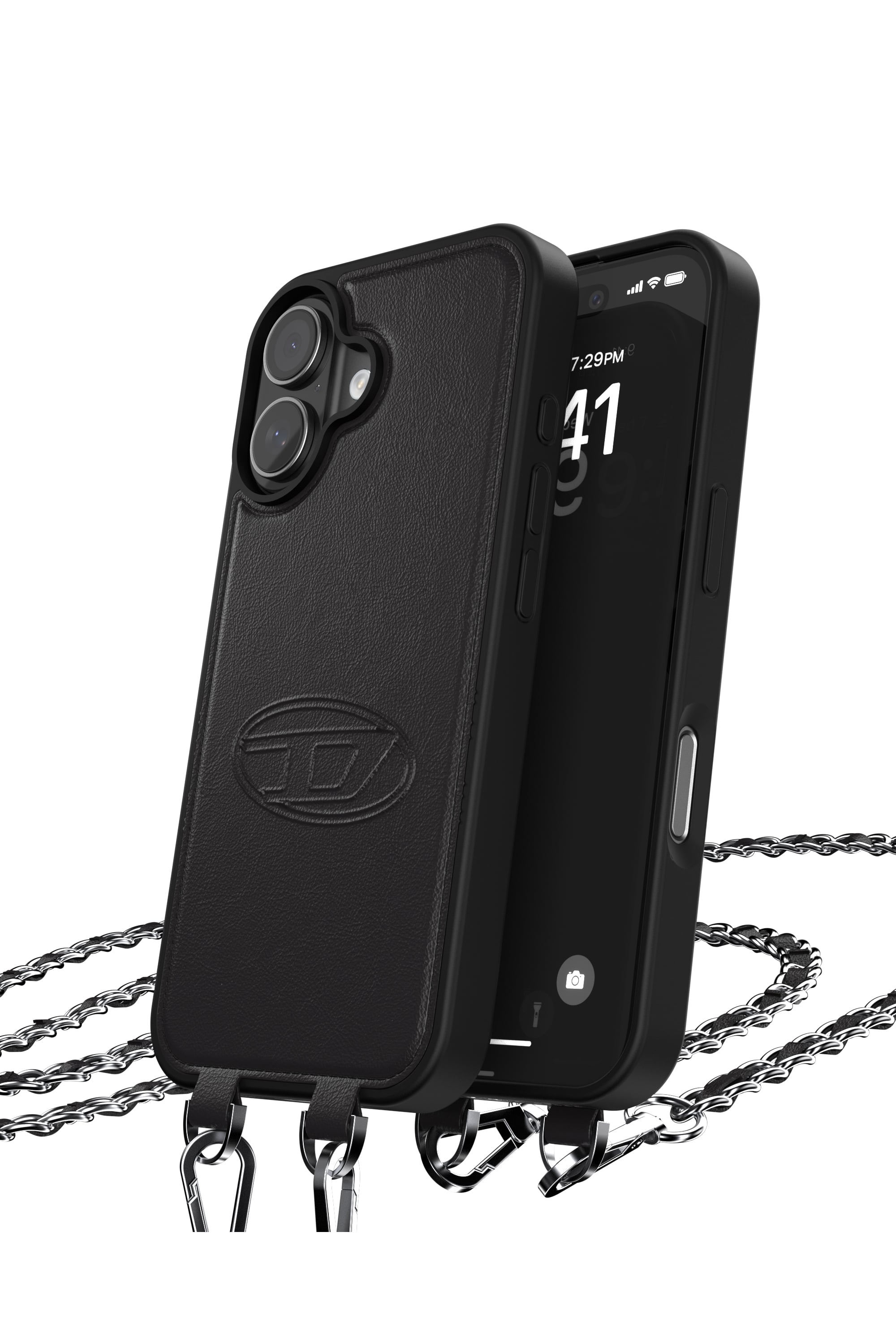 Diesel - 60661 MOULDED CASE, Unisex Oval D H&uuml;lle mit Handschlaufe und MagSafe f&uuml;r iPhone 17 in Schwarz - 3