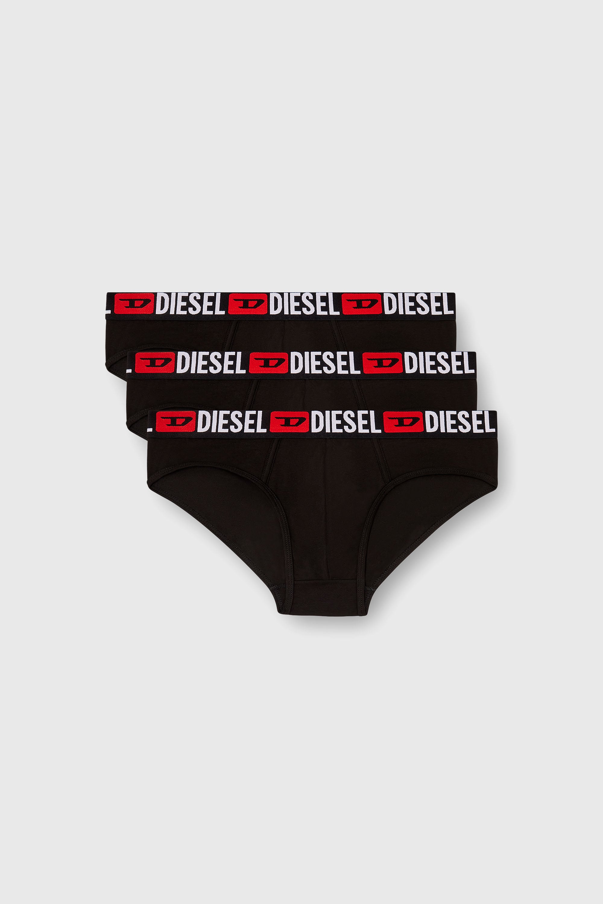 Diesel - UMBR-ANDRETHREEPACK, Herren Einfarbige Briefs im Dreierpack in Schwarz - 1