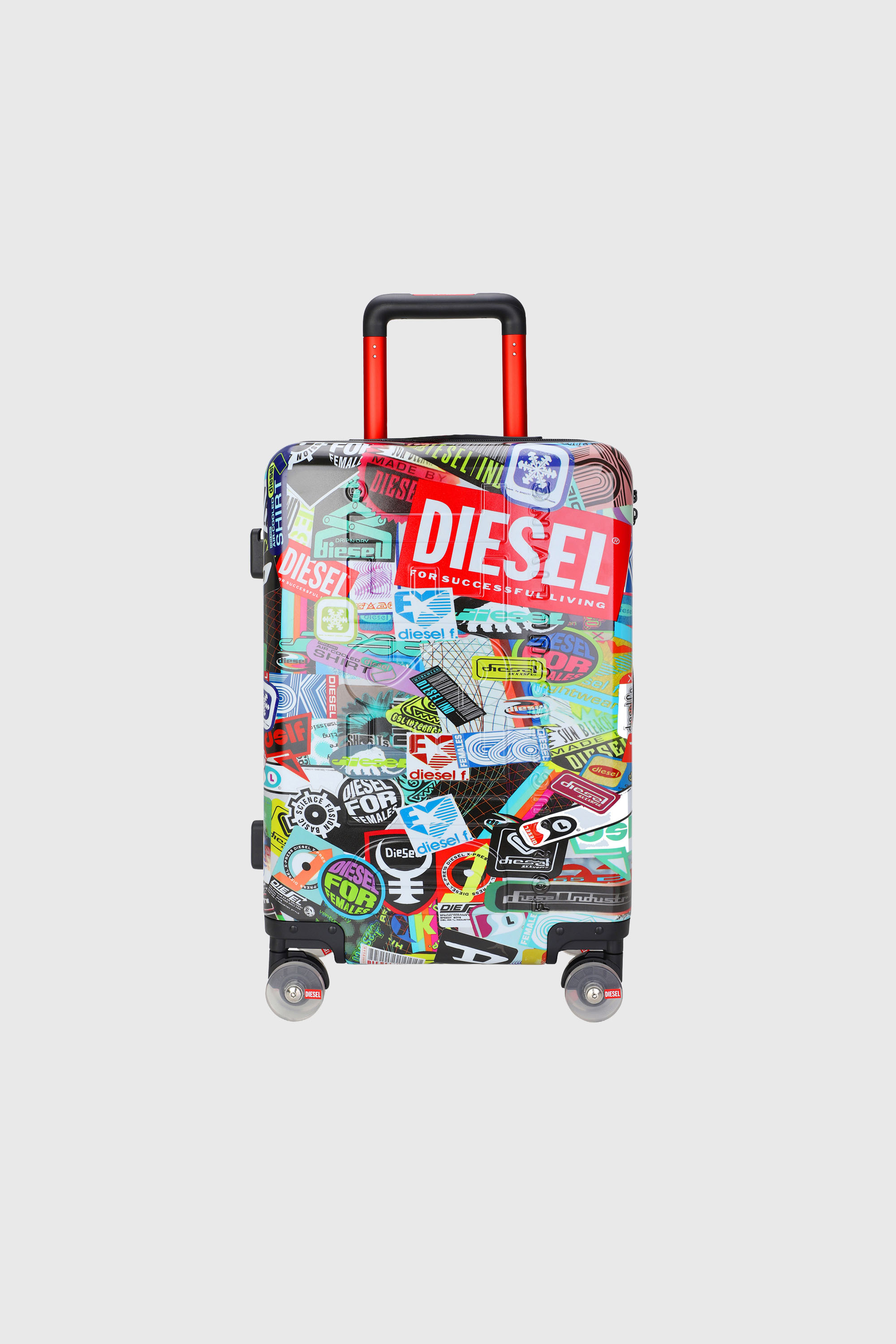 Diesel - DIESEL PC PRINTED TROLLEY-STICKERS- DSL0, Unisex Koffer im Sticker-Stil Gr&ouml;&szlig;e S in Bunt - 1
