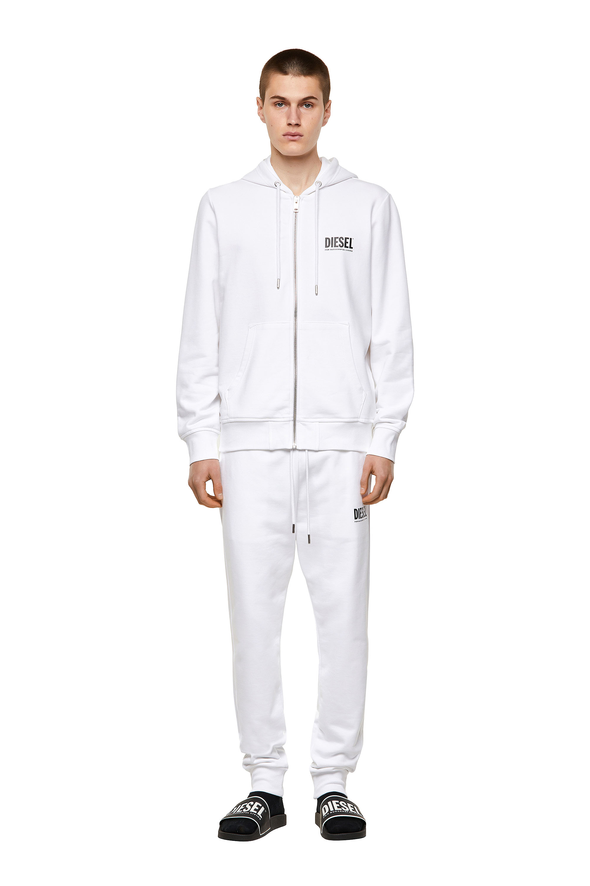 S-GIRK-HOOD-ZIP-ECOL, Weiß Diesel - S-GIRK-HOOD-ZIP-ECOL, Weiß - Image 1