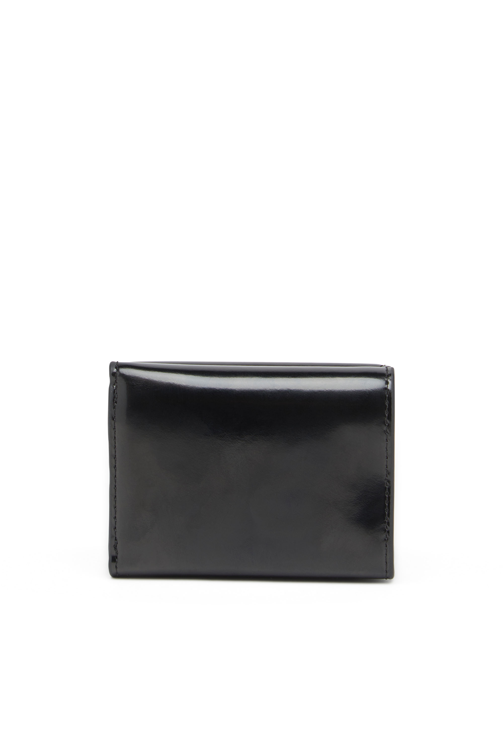 Diesel - 1DR TRI FOLD COIN XS II, Damen Trifold-Portemonnaie aus Hochglanz-Leder in Schwarz - 2