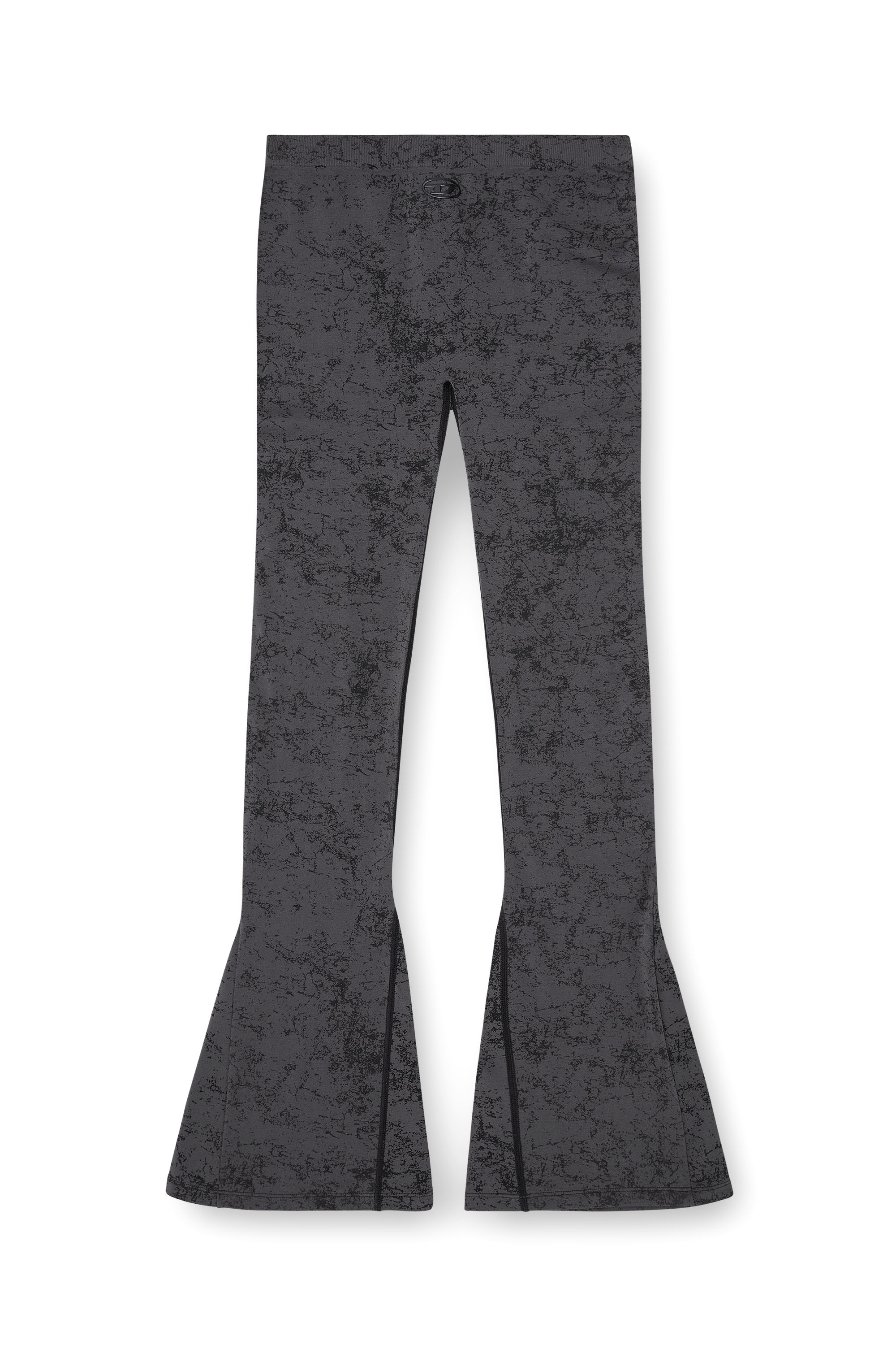 Diesel - CORNELIA-UTLT, Damen Fared leggings mit Utility-Print in Dunkelgrau - 4