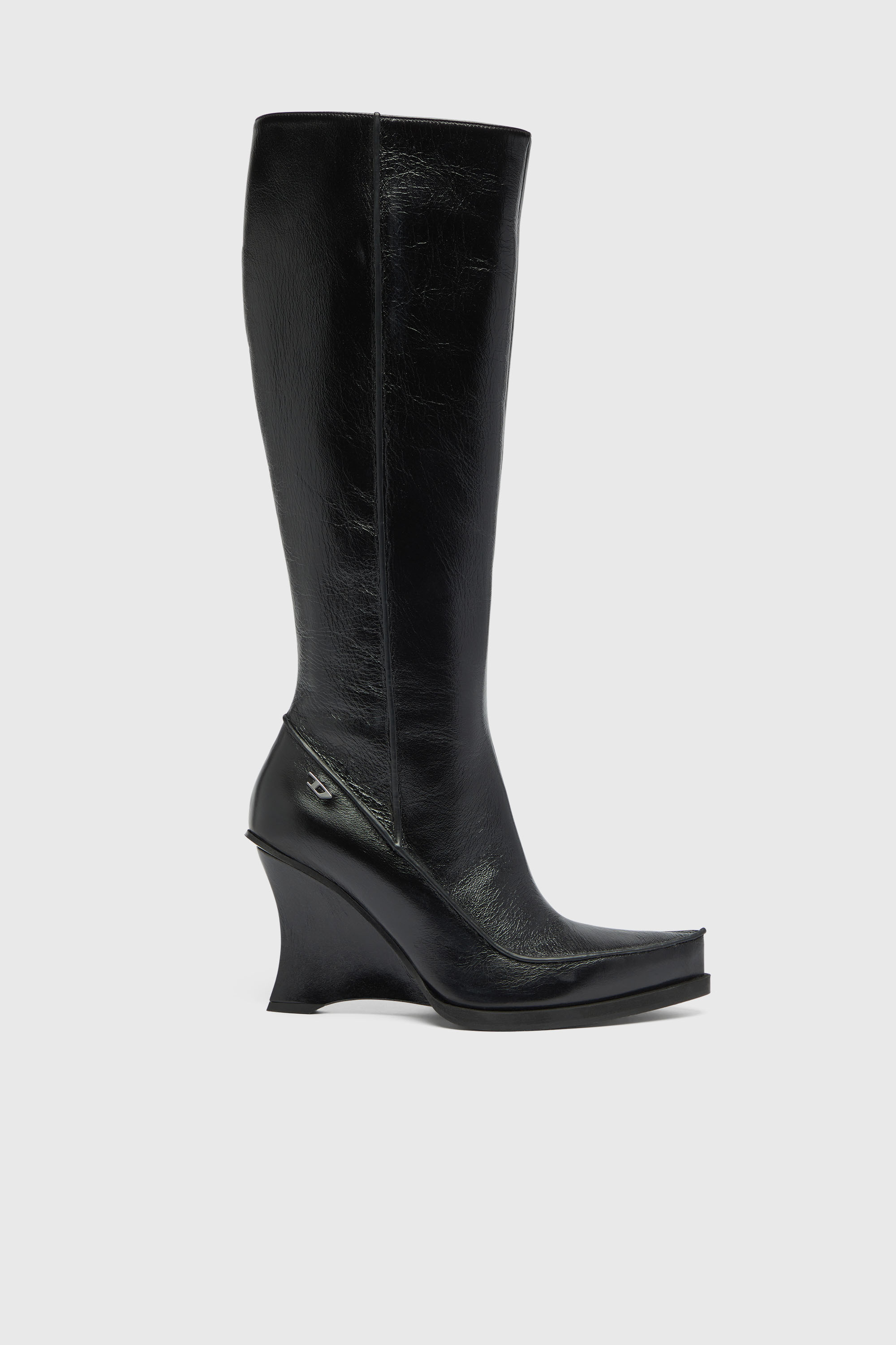 Diesel - D-LUCETTE-90-KB W, Damen D-Lucette-Kniehohe Stiefel aus Leder in null - 1