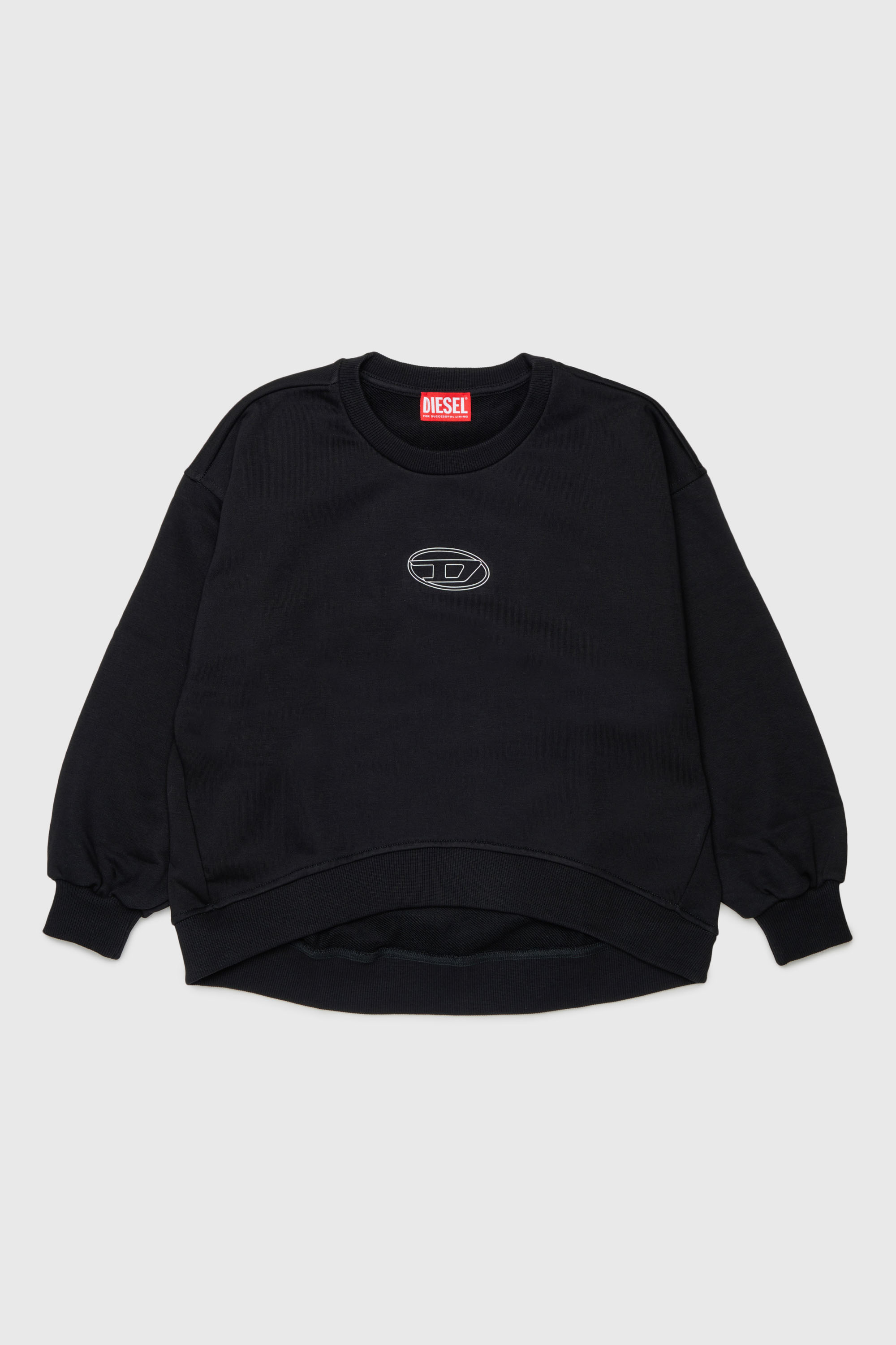 Diesel - SALILLY, Damen Sweatshirt mit Oval D Logo in Schwarz - 1