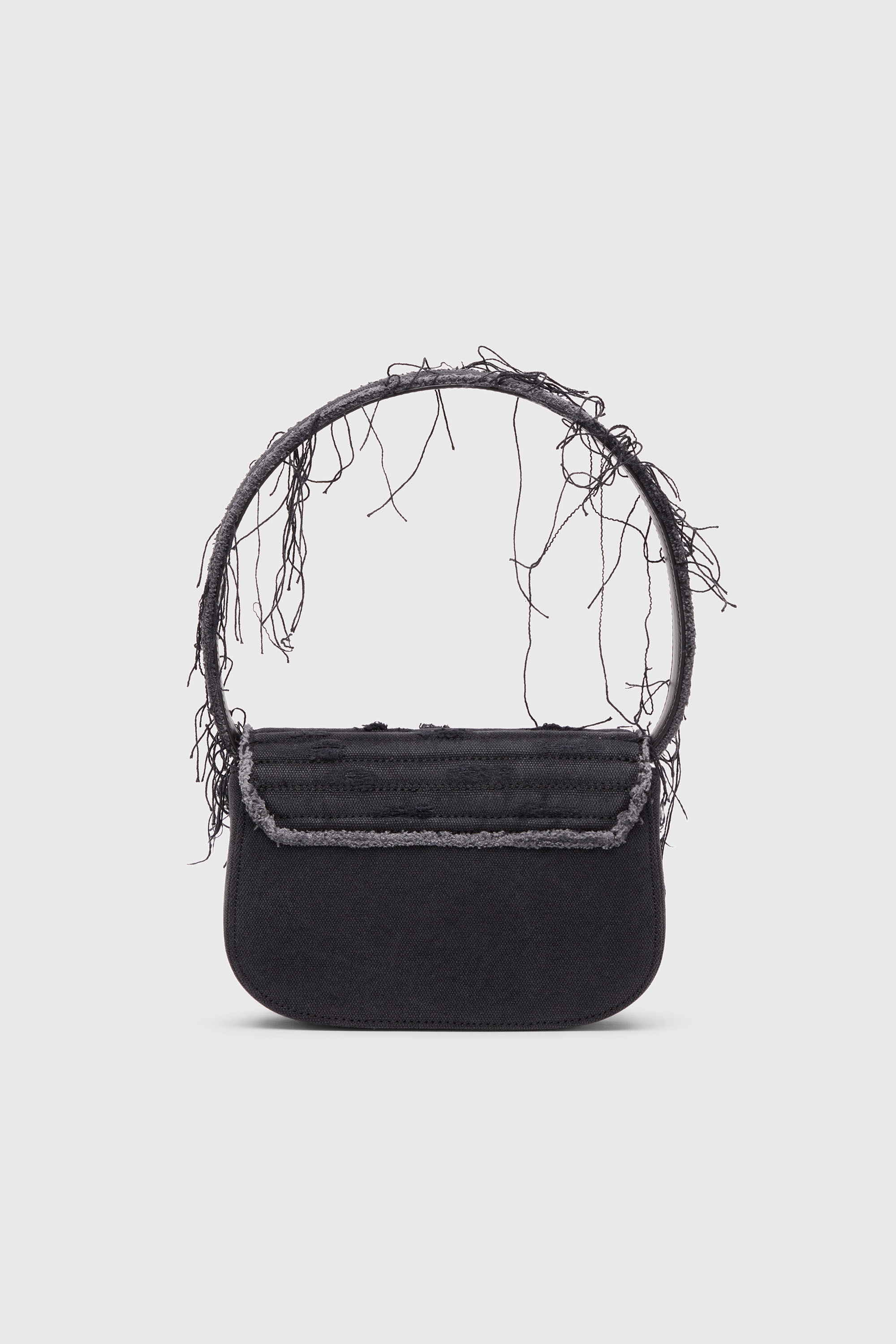 Diesel - 1DR, Damen 1DR-Ikonische Schultertasche aus Canvas und Leder in Schwarz - 2