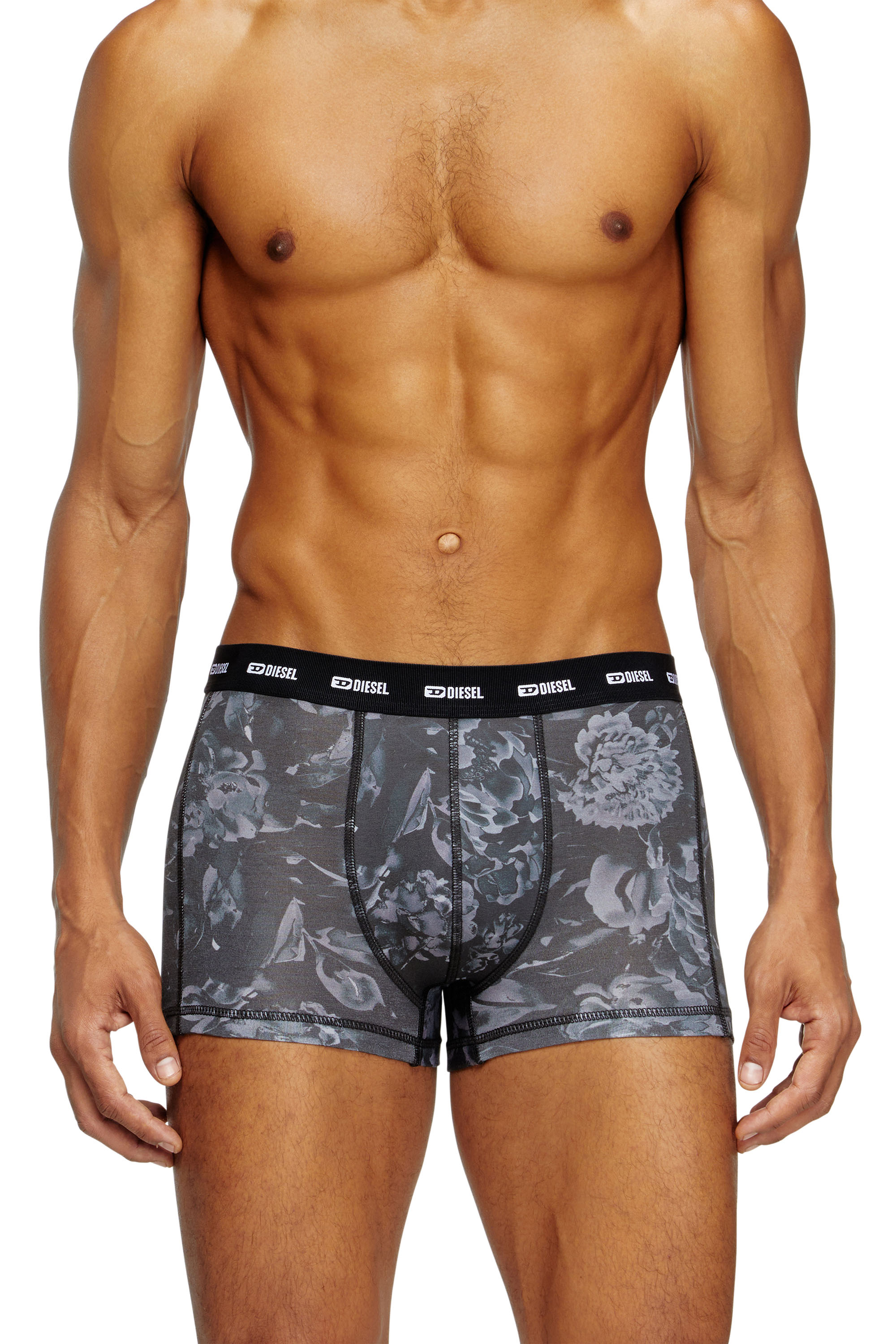 Diesel - DAMIEN-UTLT-3PACK, Herren Retropants mit Blumen-Motiv im Dreierpack in Schwarz - 2