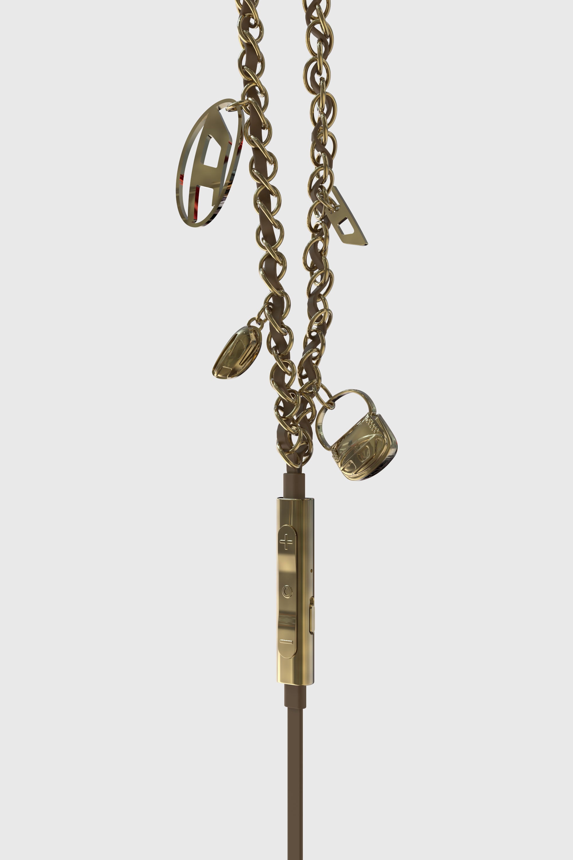 Diesel - 60689  WIRED EARBUDS WIRED EARBUDS, Unisex Gold wired earbuds und charms in Gold - 2