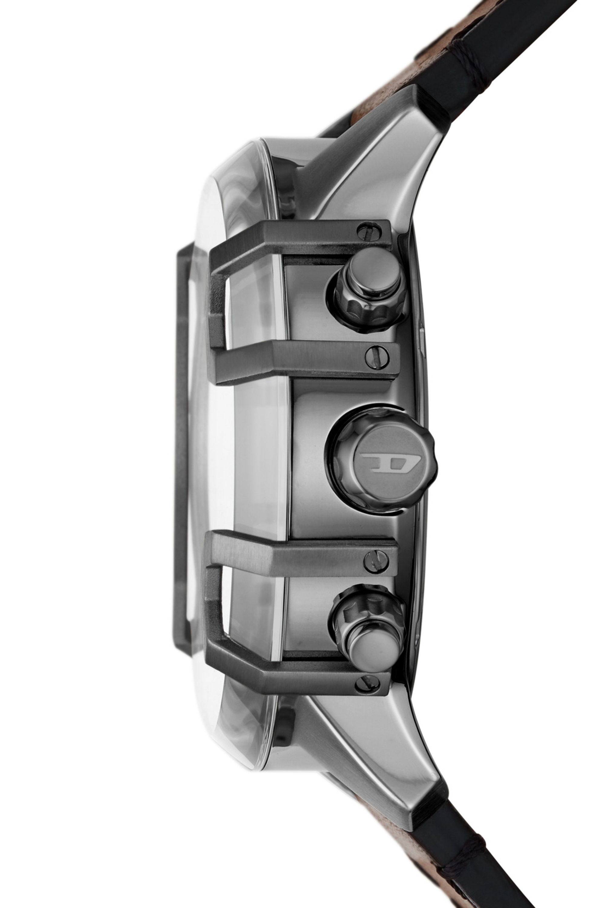 Diesel - DZ4604, Herren Griffed Chronograph mit braunem Lederarmband in Braun - 3