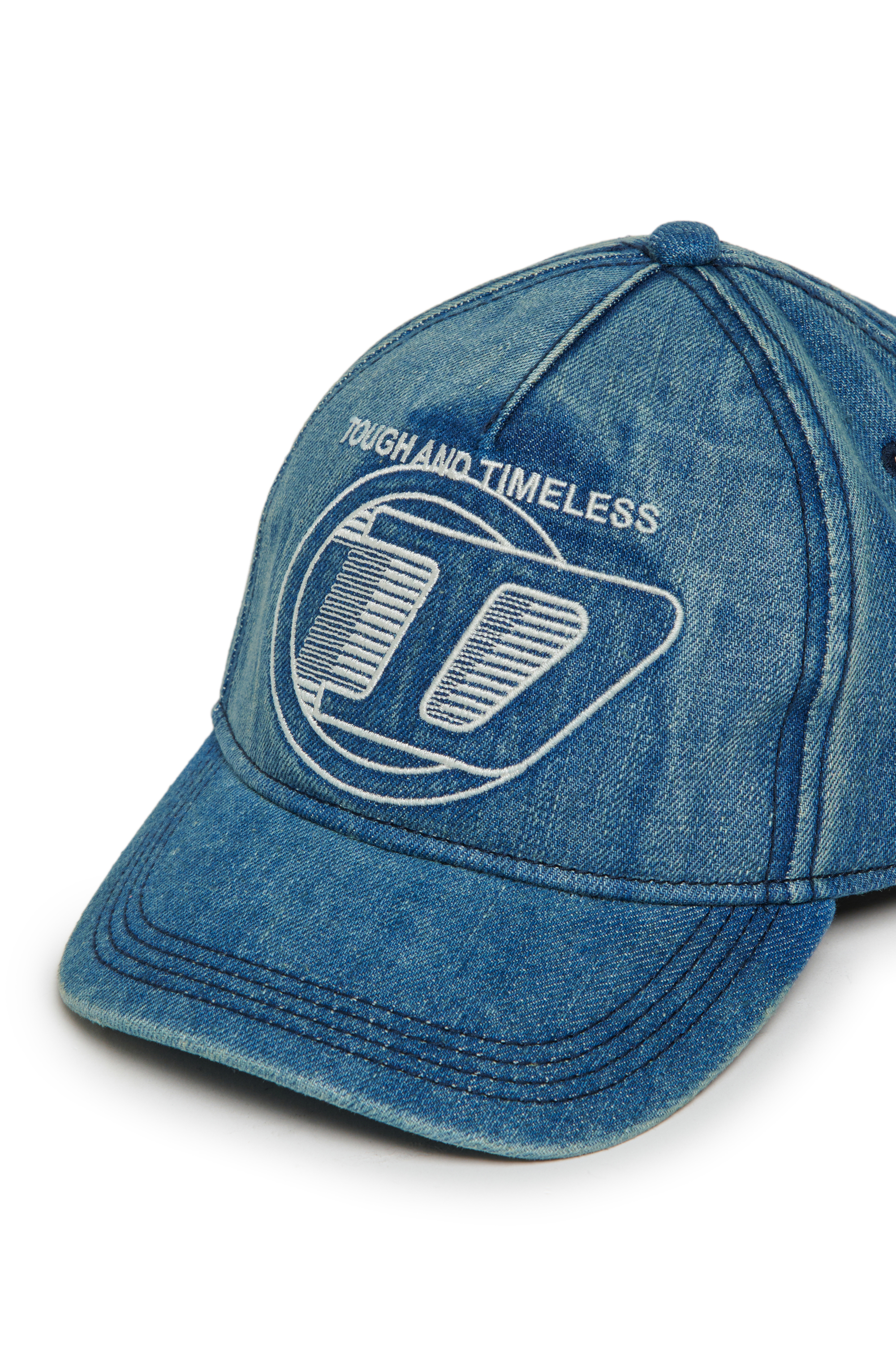 Diesel - FARBIT, Herren Baseballkappe aus Denim mit gesticktem D in Blau - 3