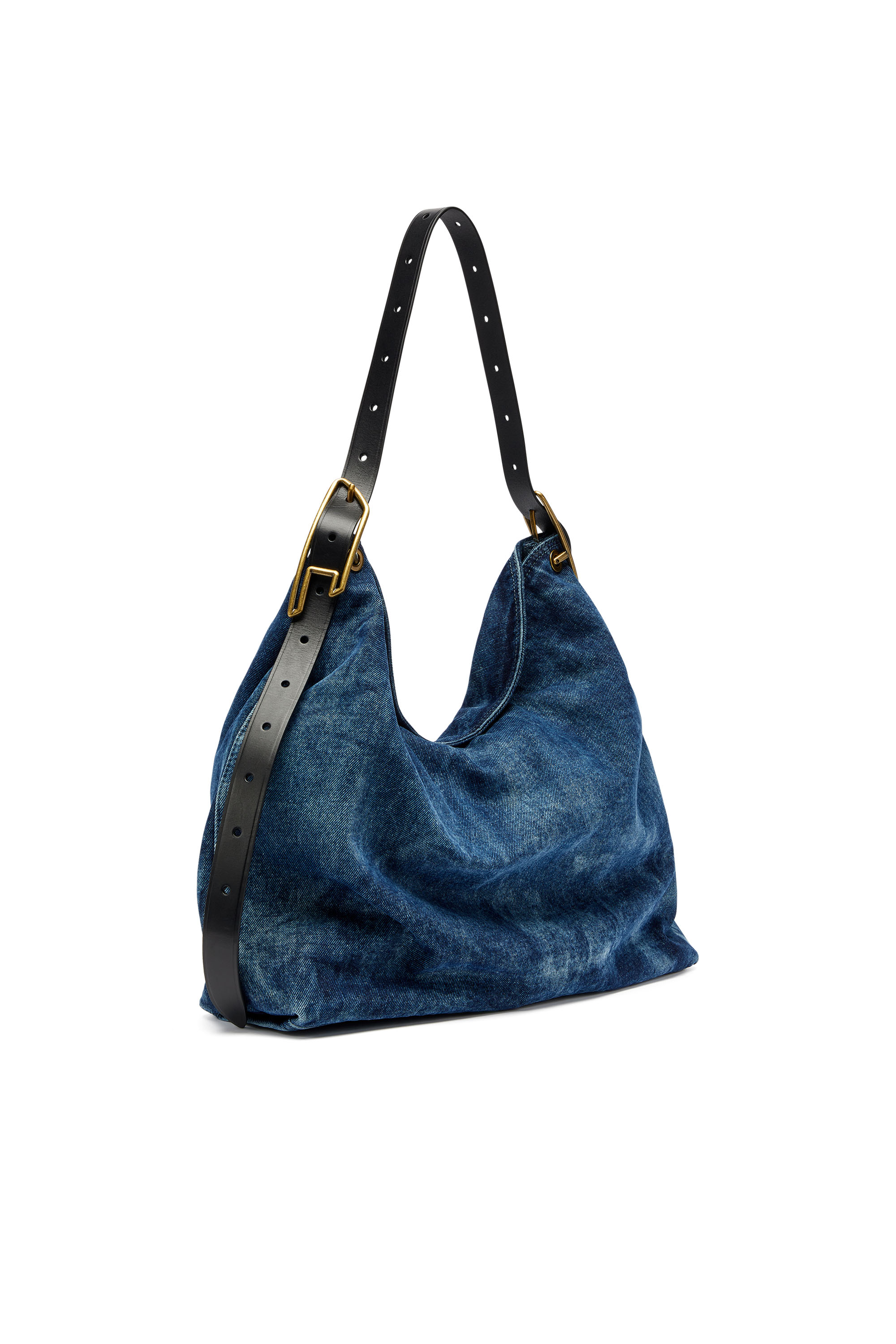 Diesel - D-LINE HOBO, Damen D-Line-Denim Hobo-Tasche in Mittelblau - 1