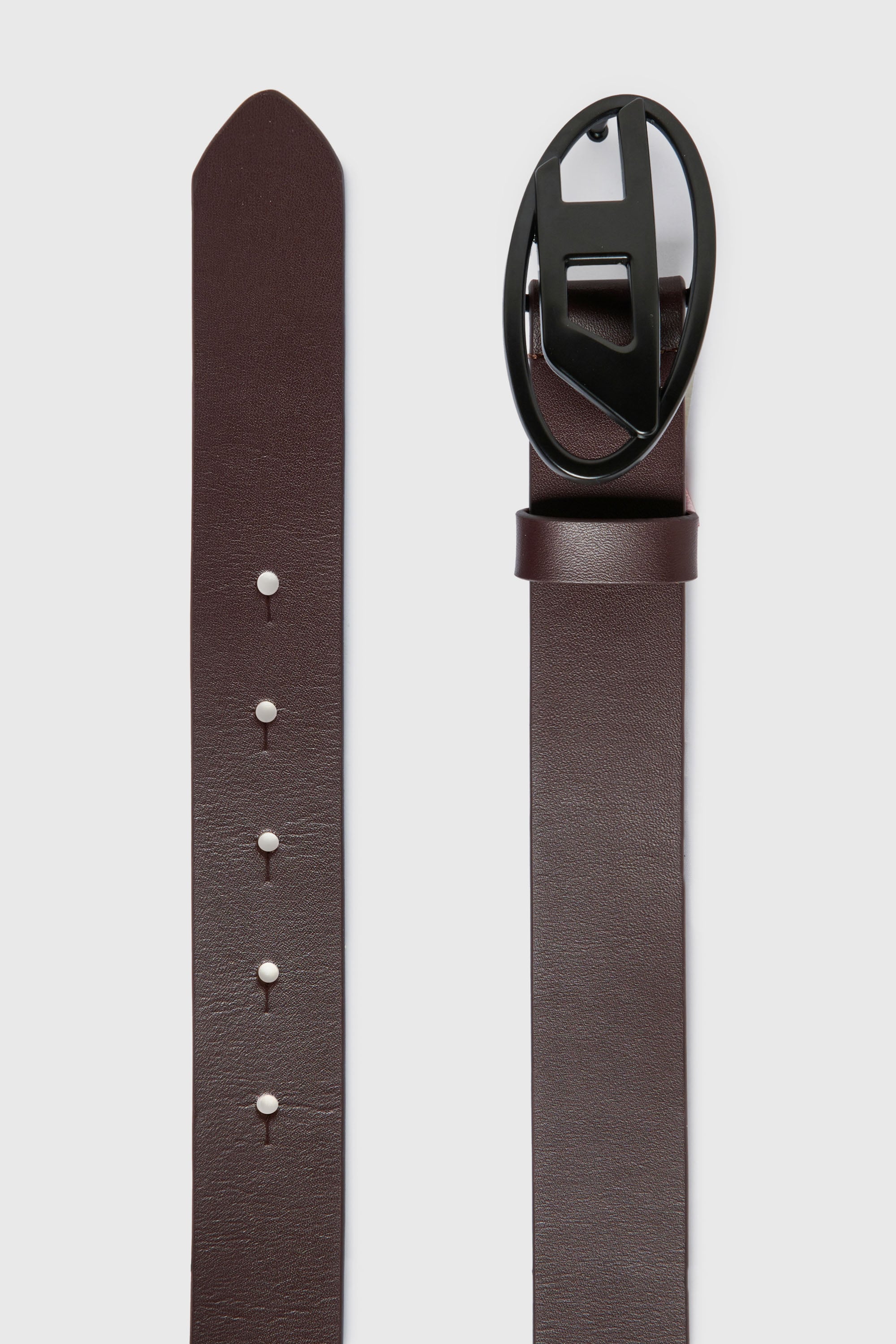 Diesel - B1DRN, Unisex 3 cm breiter Lederg&uuml;rtel mit ovaler D-Schnalle in Braun - 2