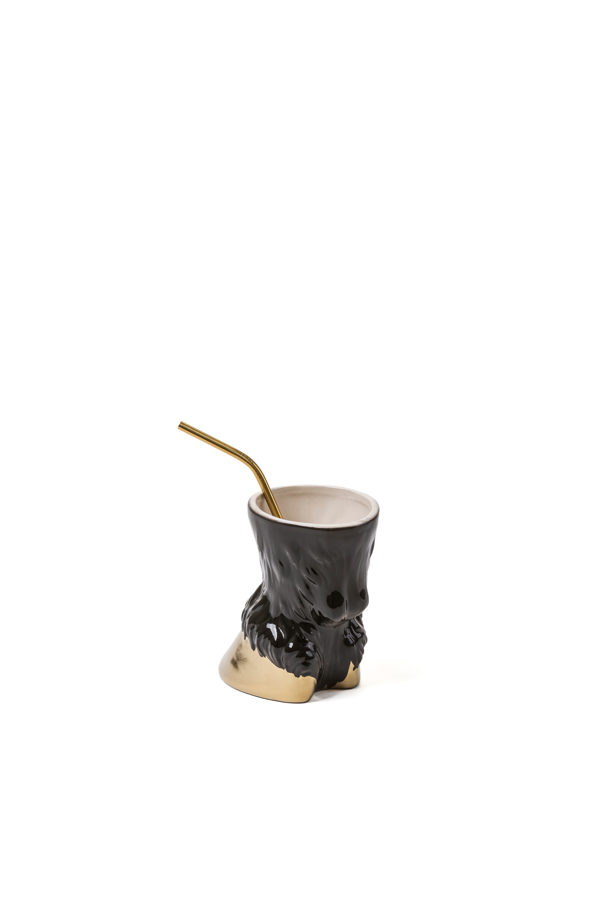 Diesel - 11082 Party Animal, Unisex "Bull" Vase/Glas in Gold/Schwarz - 4