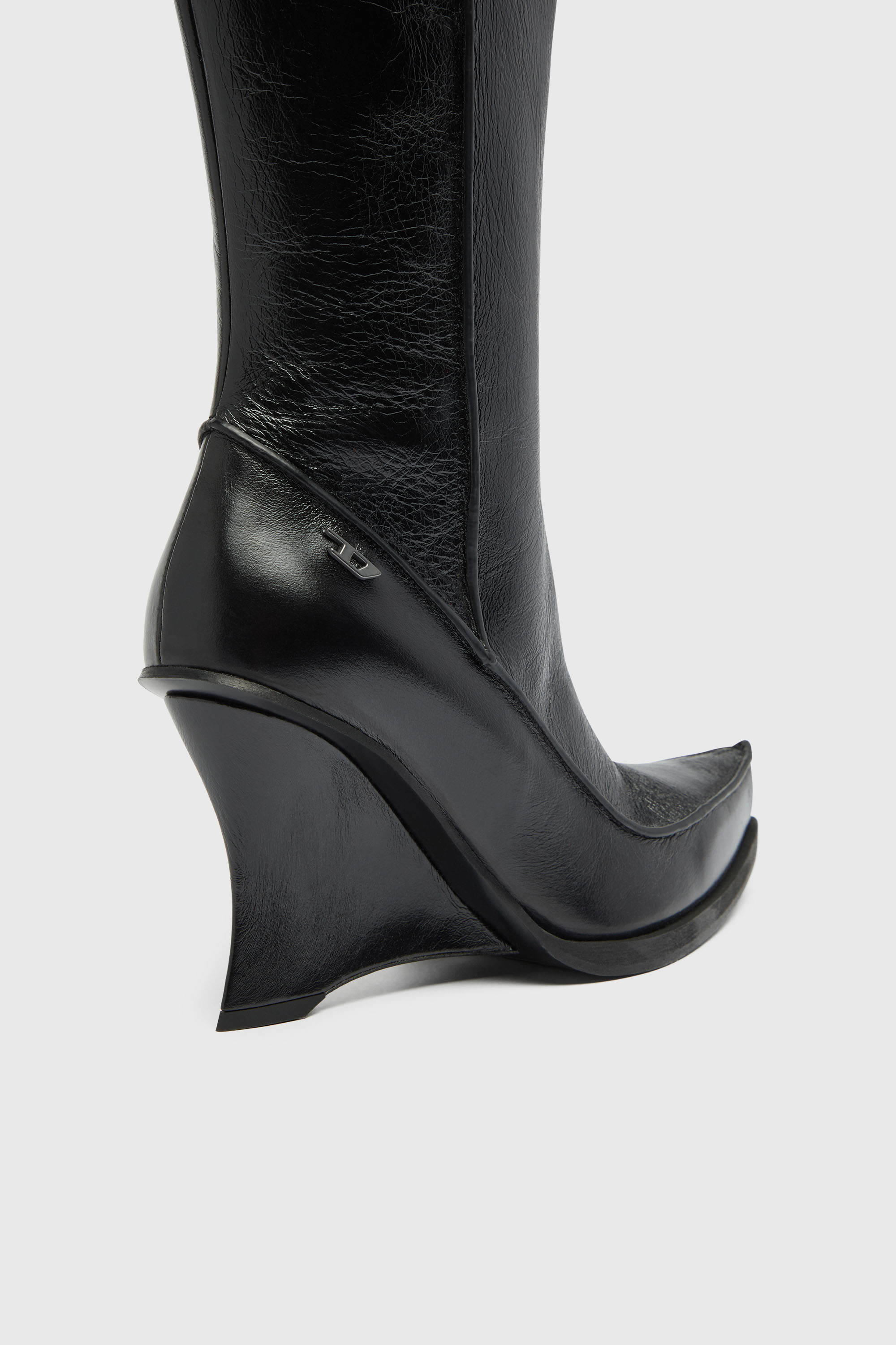 Diesel - D-LUCETTE-90-KB W, Damen D-Lucette-Kniehohe Stiefel aus Leder in null - 4