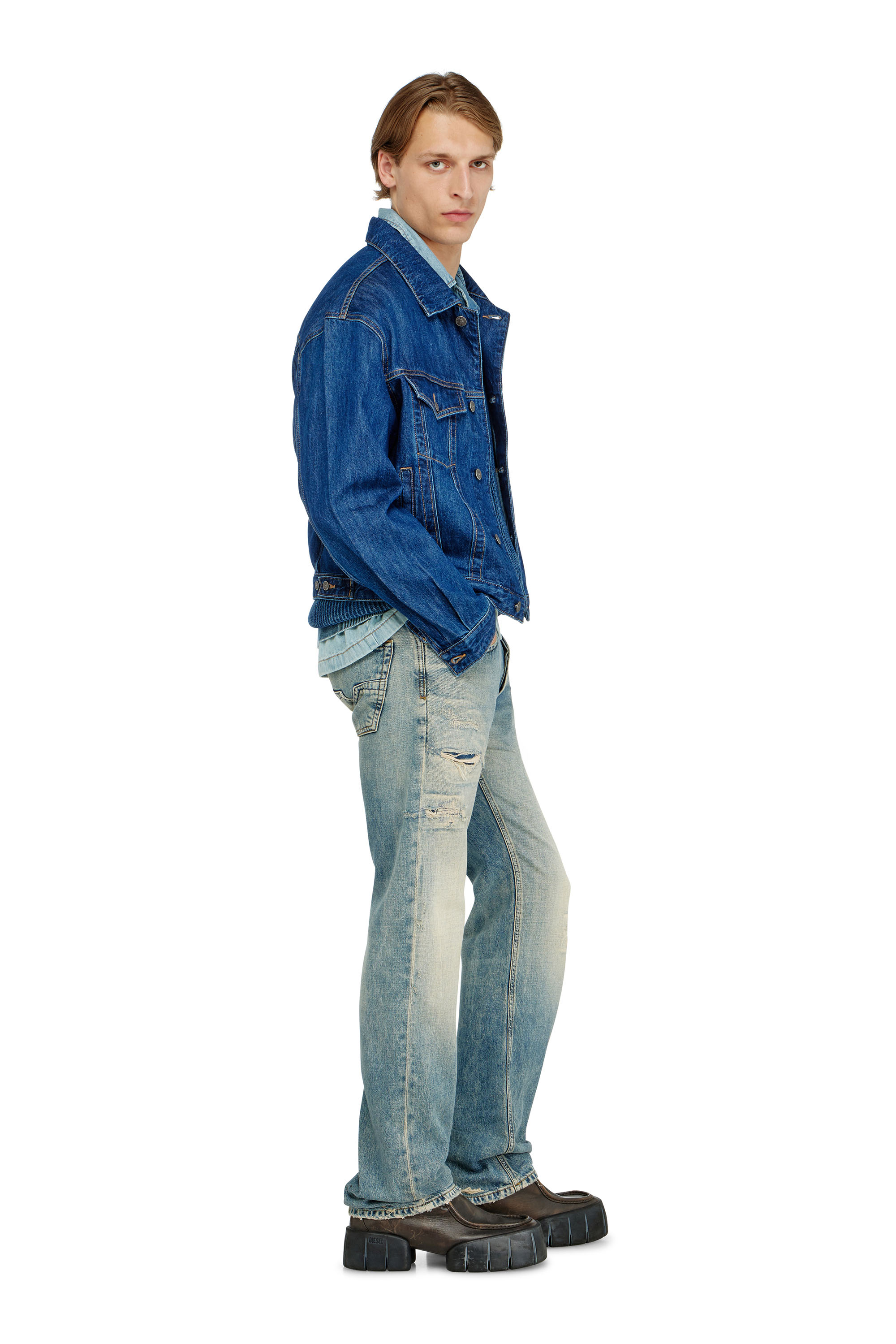 Diesel - Herren Regular Jeans 1985 Larkee 09P62, Mittelblau - 3