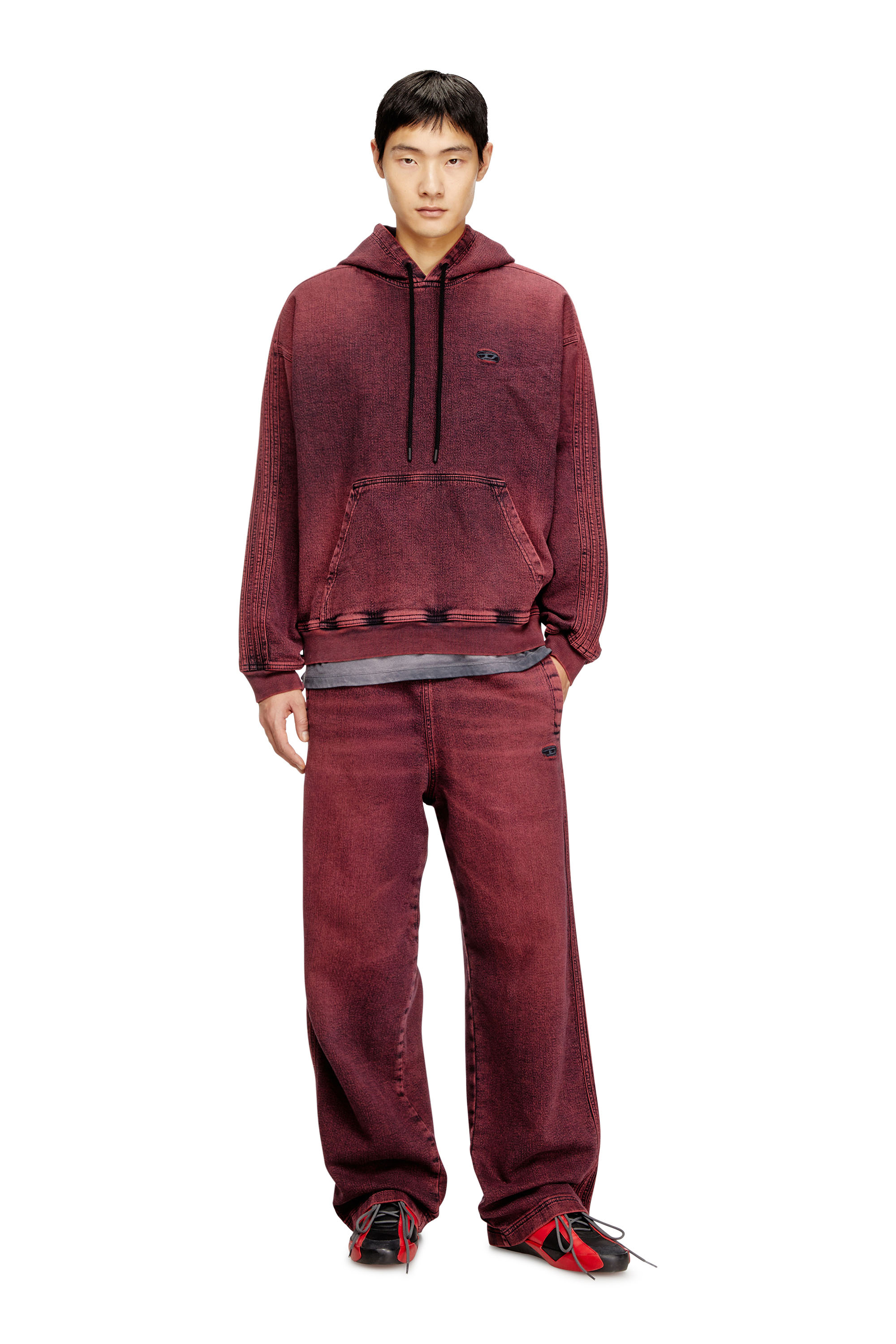 Diesel - Herren Relaxed D-Martyans Track Denim 09Q50, Rot - 2